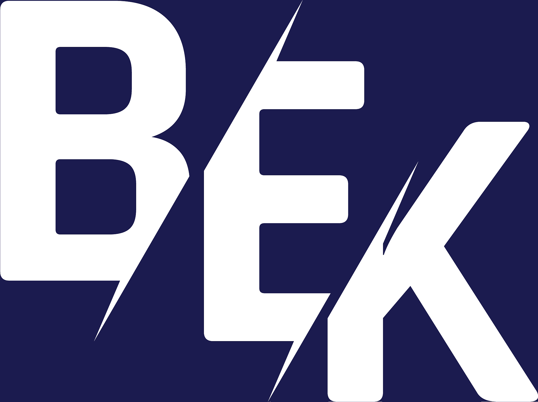 monogram letters initial logo design bek