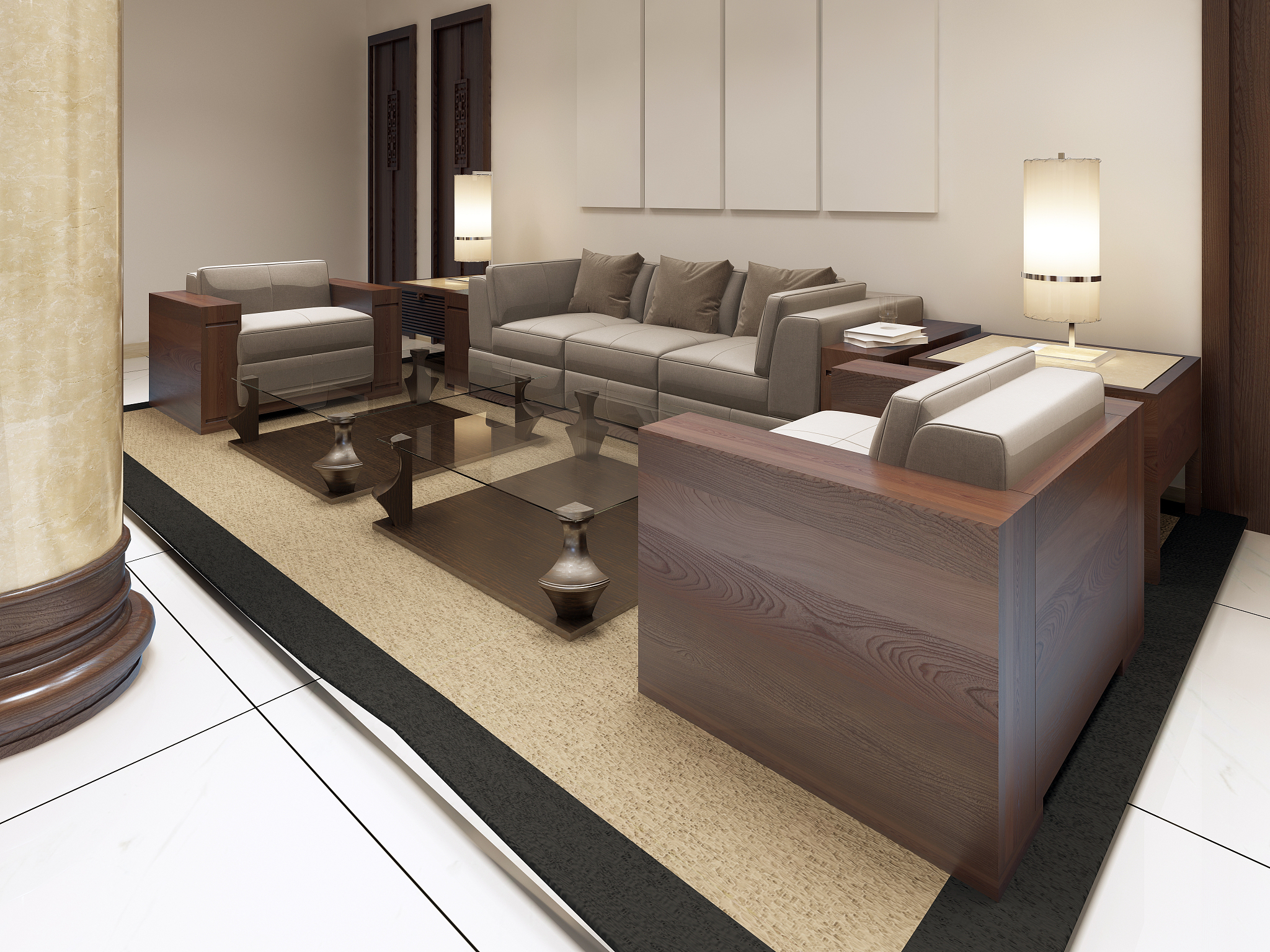 the lounge area in the premises of the spa hotel.