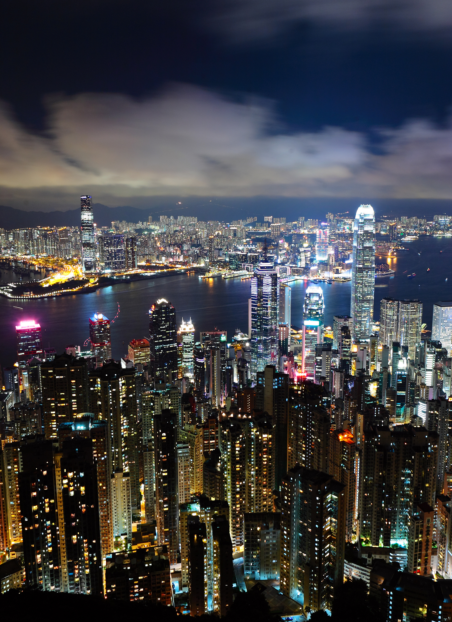 hong kong city at night