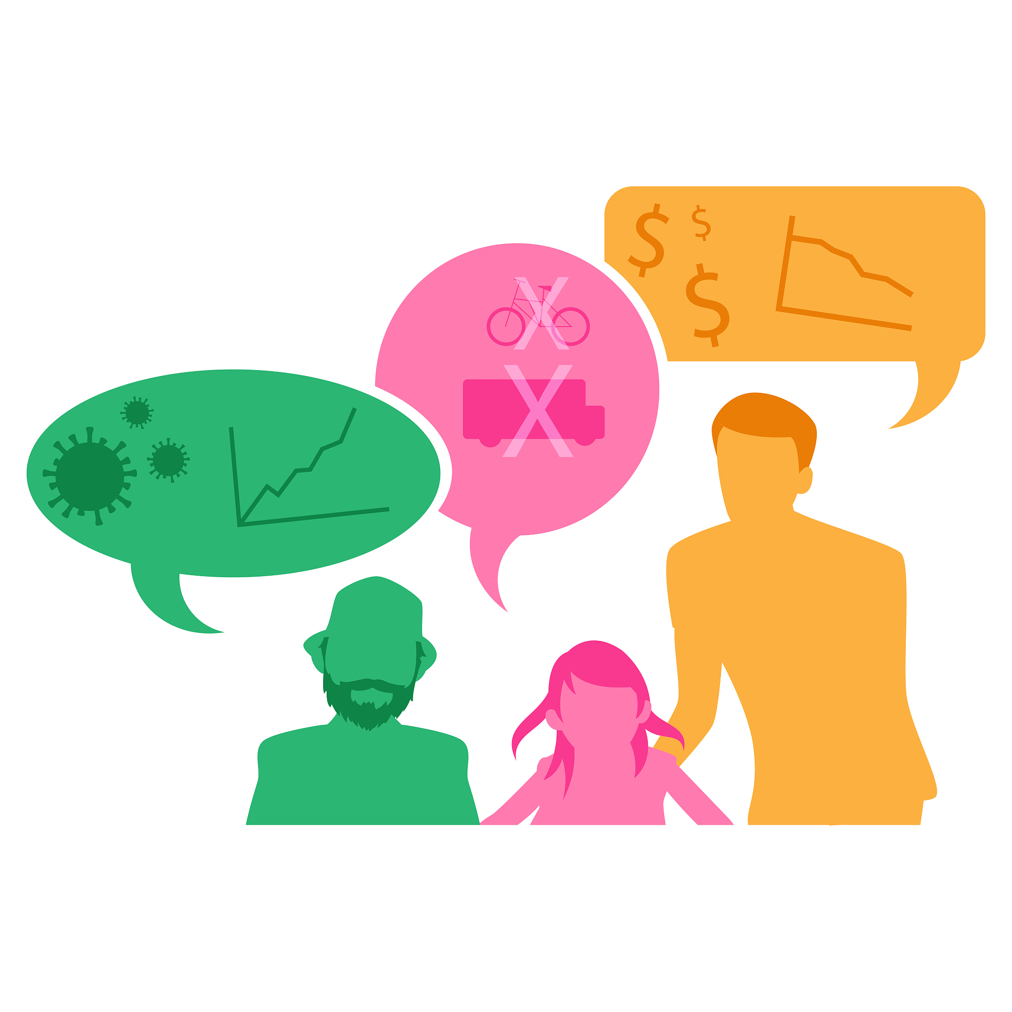 flat design of speech bubbles illustration