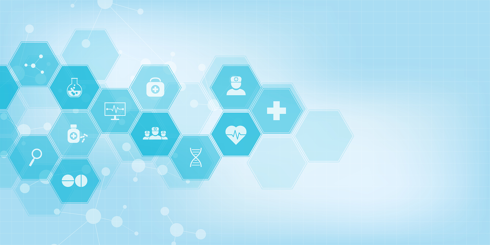 abstract medical background with flat icons and symbols. concept
