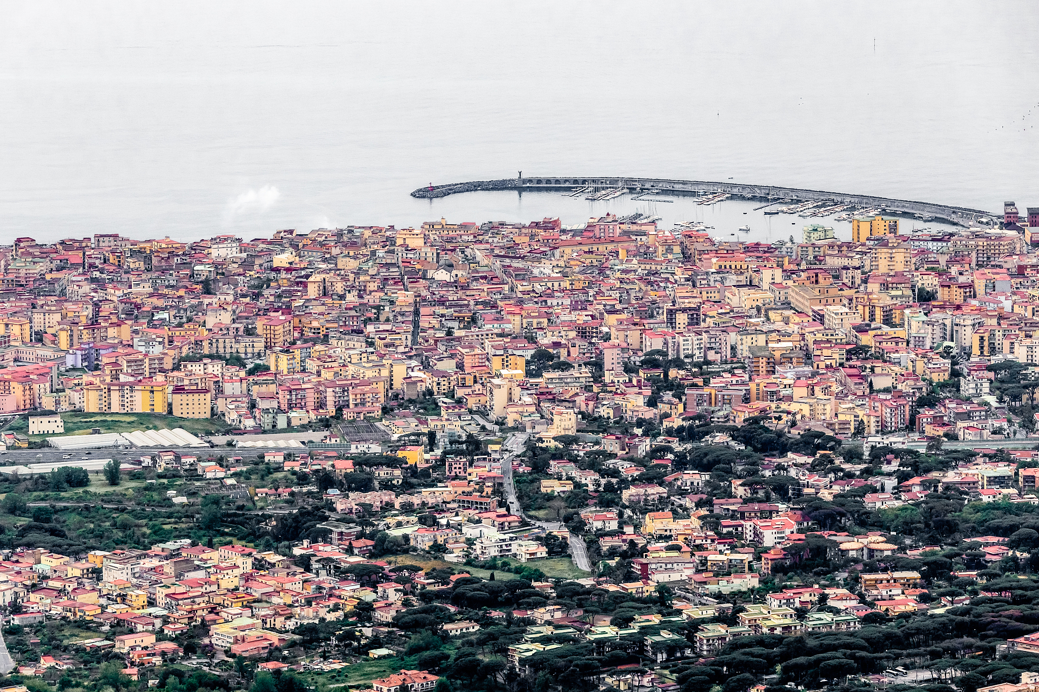 on the slopes of the crater of vesuvius