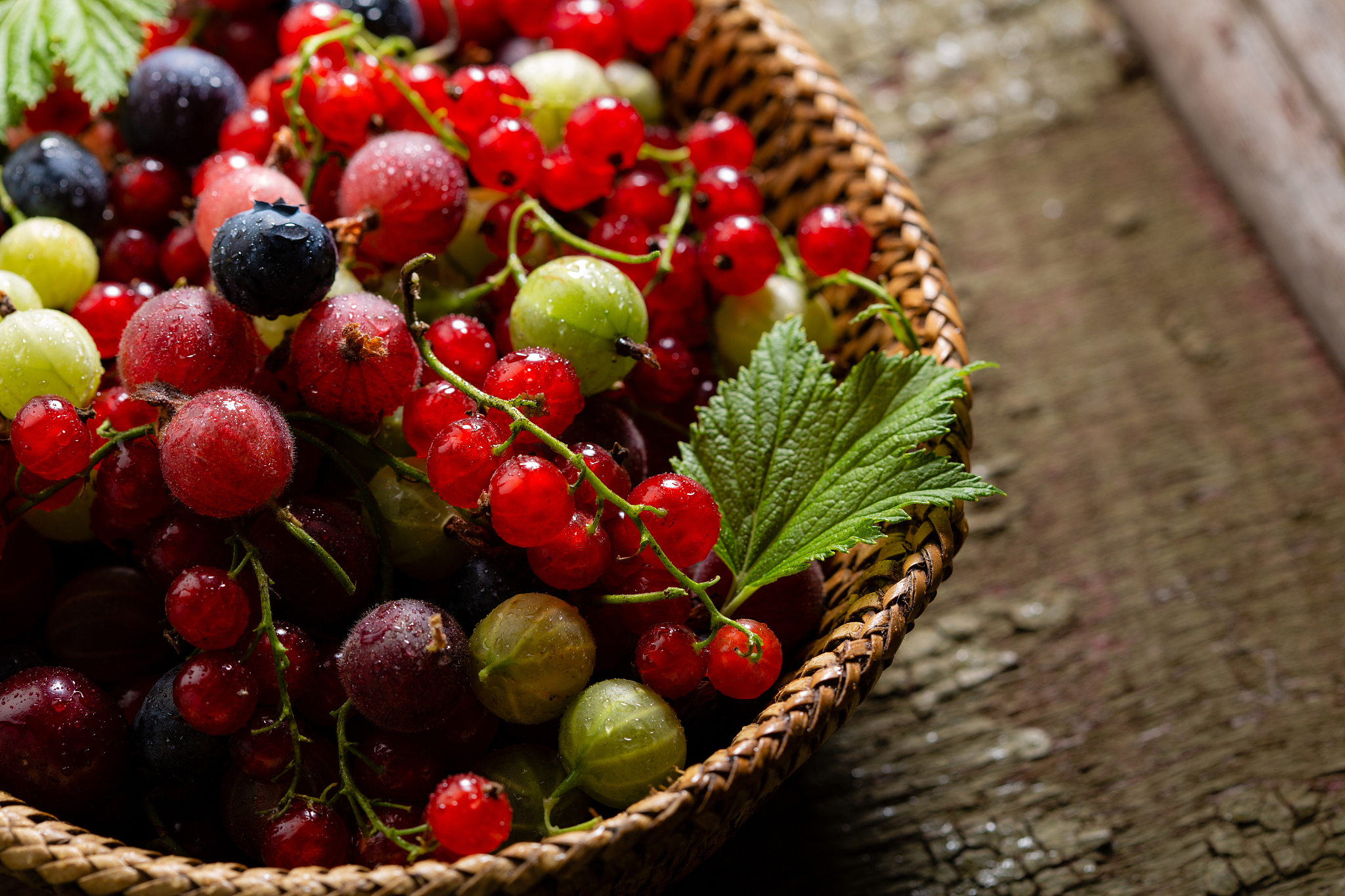 fresh organic berry in basket