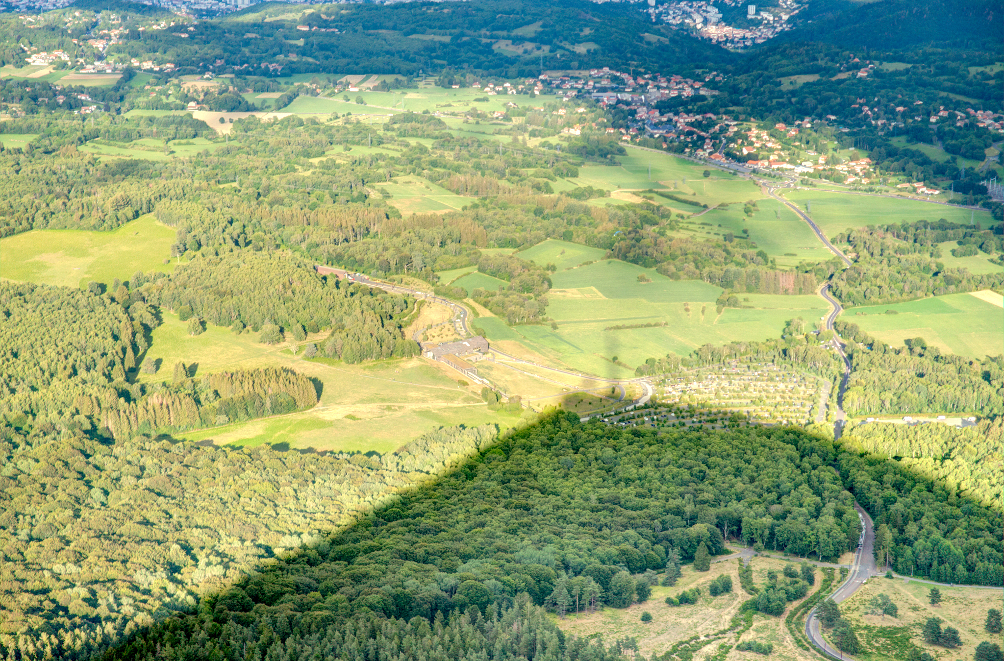 panorama from the puy de dome, france