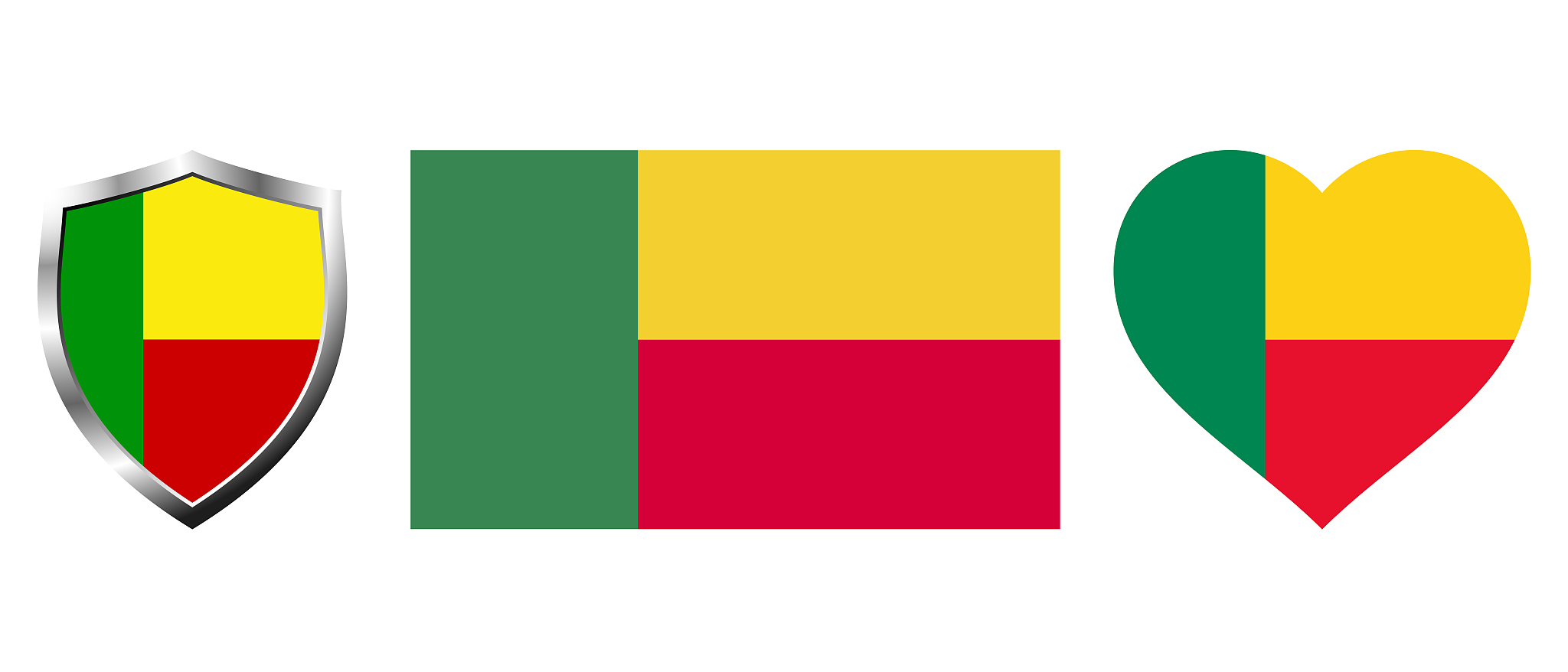 benin flag, vector illustration