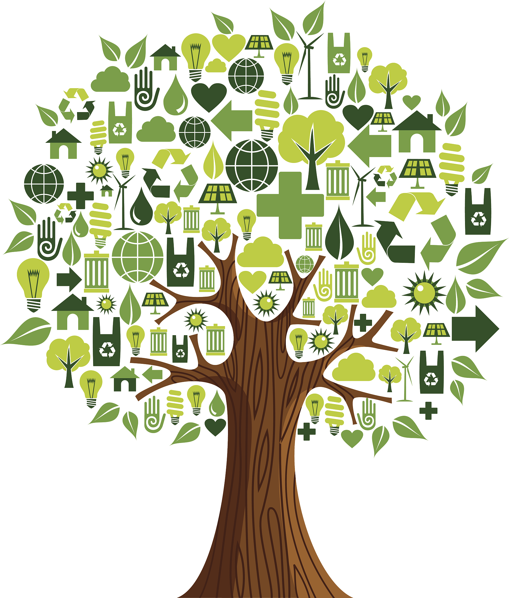 green environment concept tree illustration