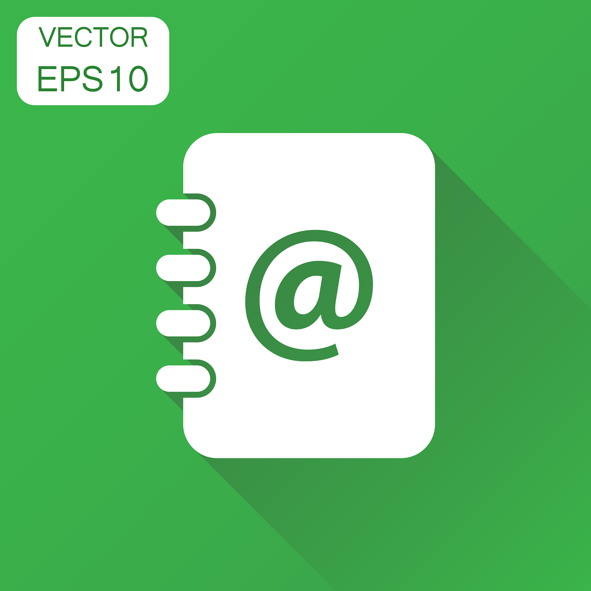 address book icon business concept contact note