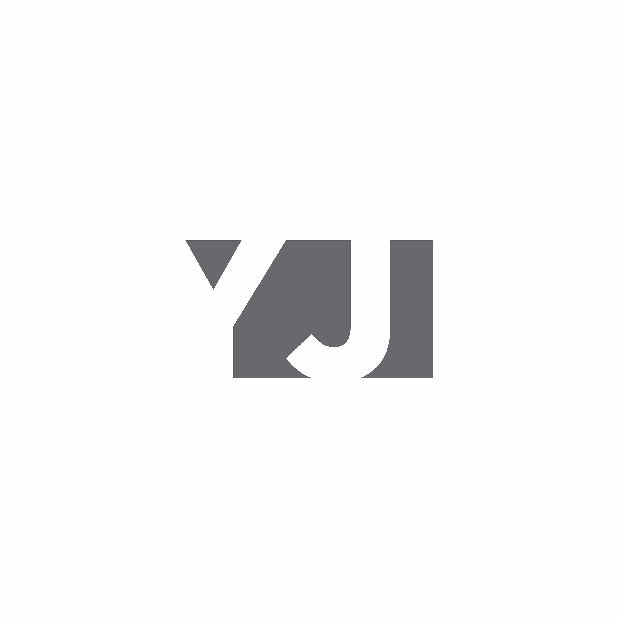 yj logo monogram with negative space style design