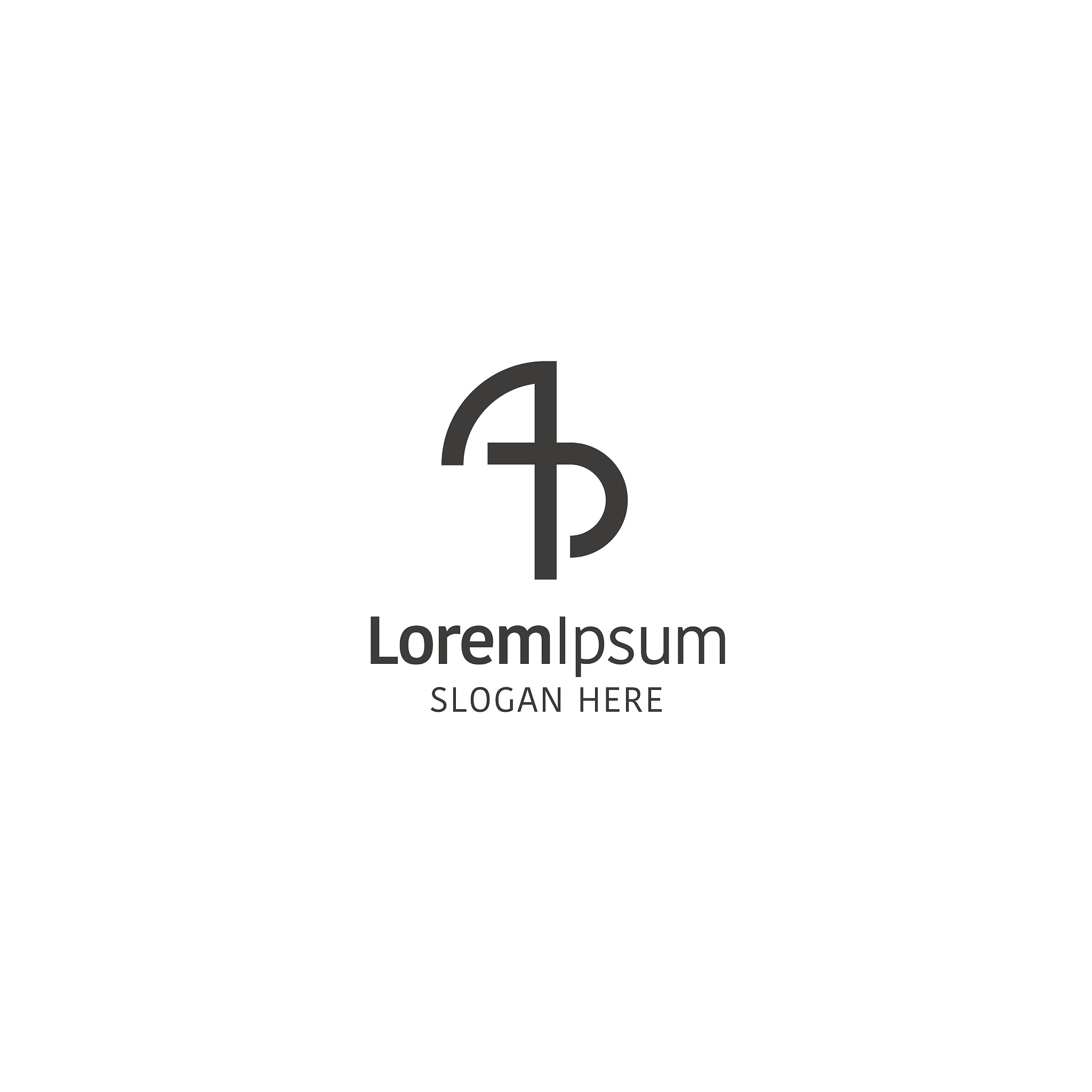 letter a and p emblem design template on white