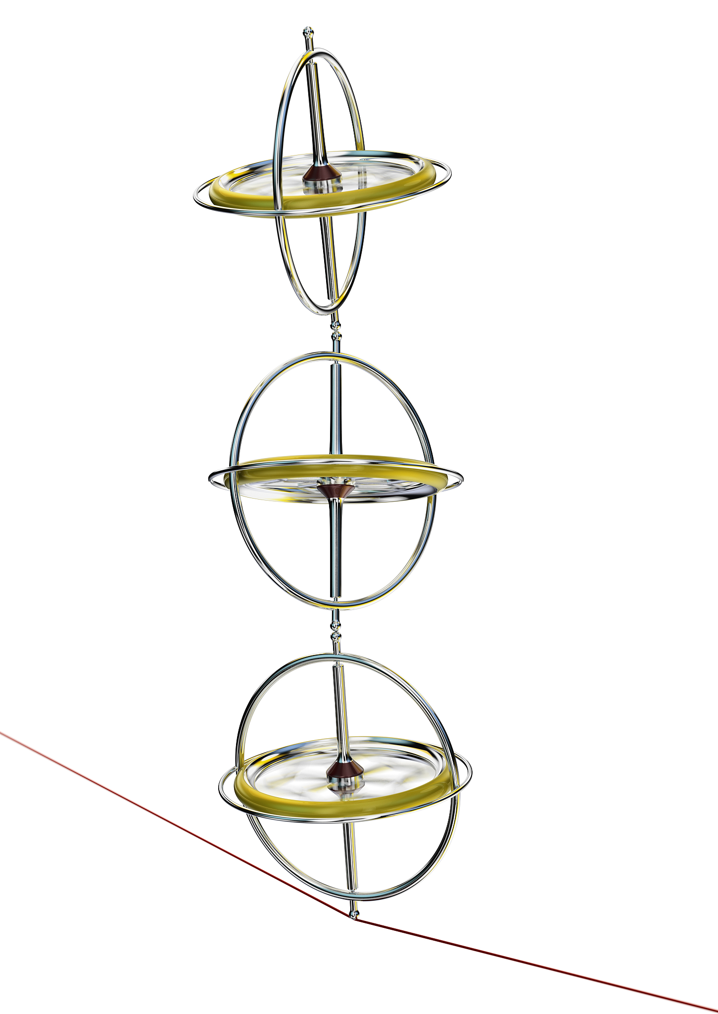 陀螺仪高速旋转的特性：定轴性和稳定性