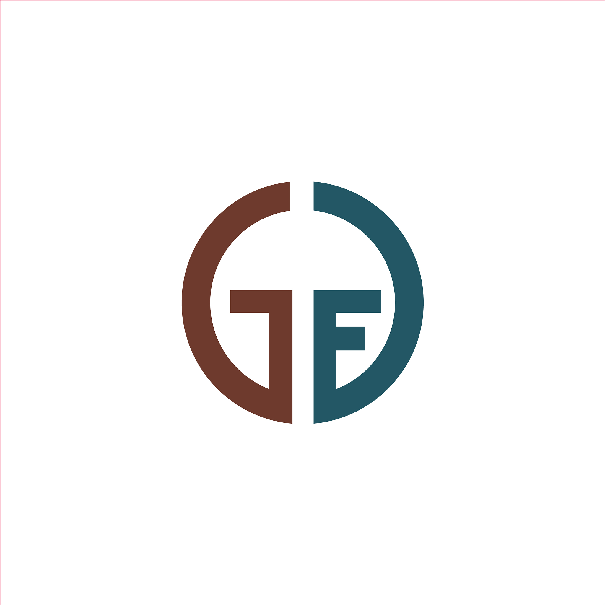 initial letter gf or fg logo design template