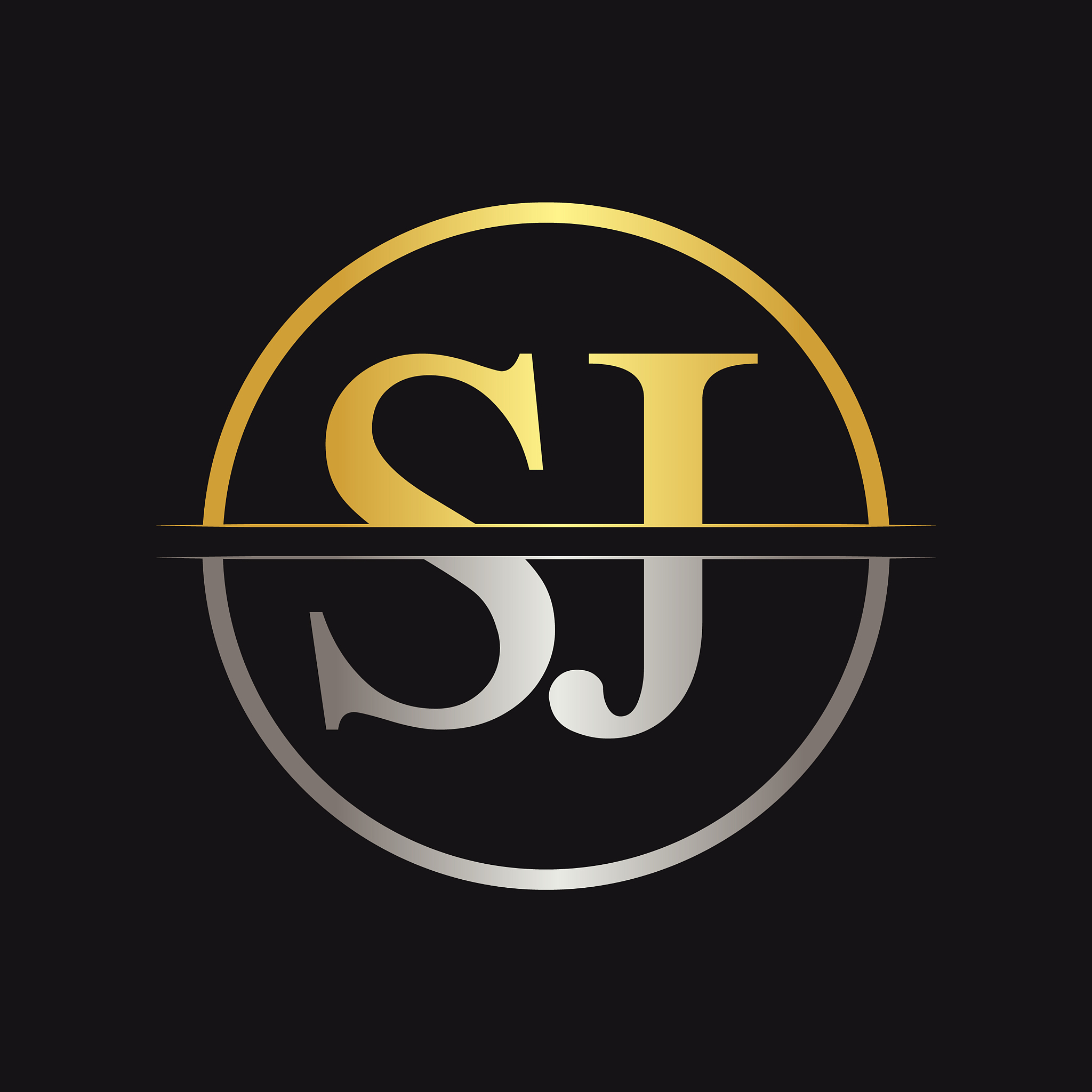 initial letter sj logo design template sj letter