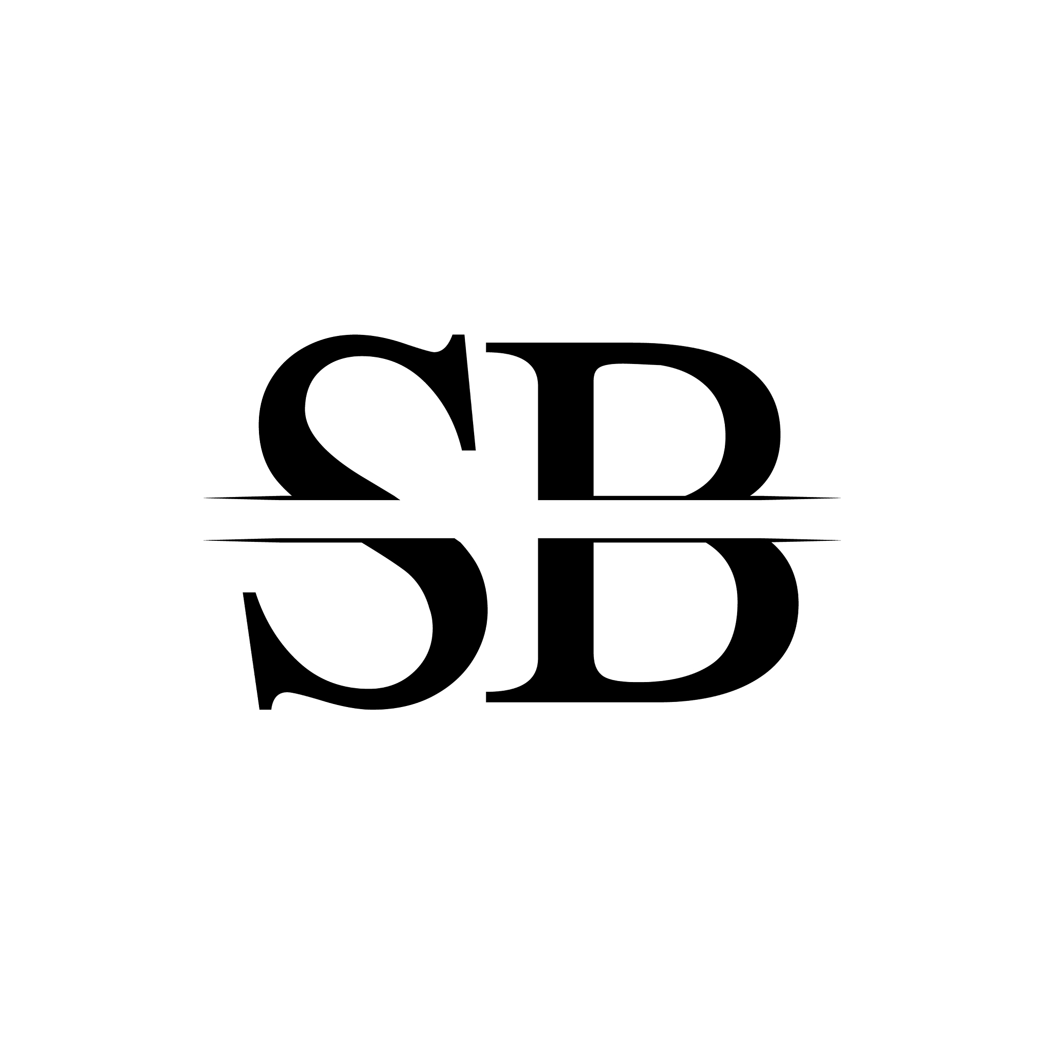 initial letter sb logo design template sb letter