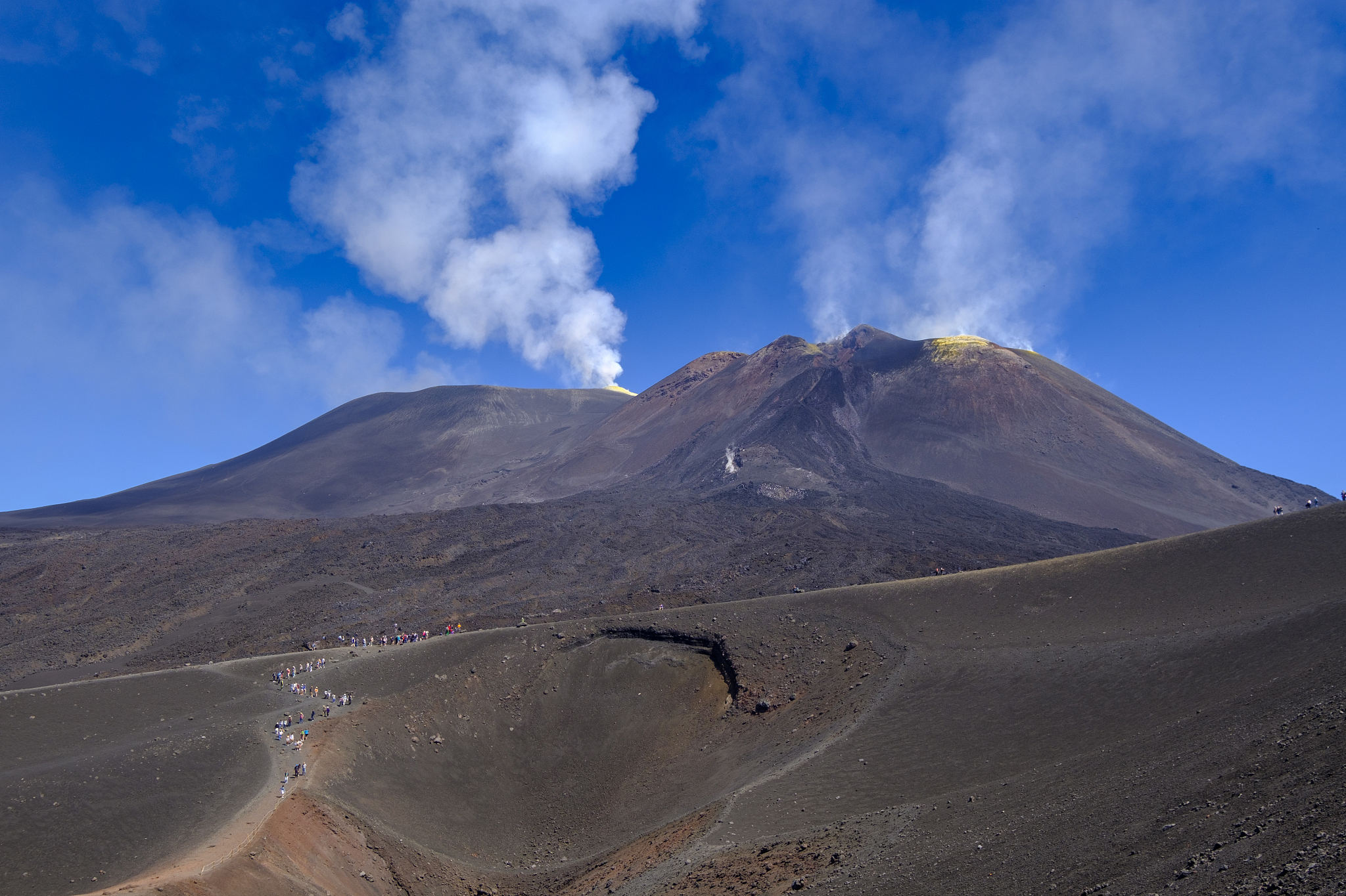 旅行者,意大利,埃特纳火山,火山口,西西里,旅途,<strong>世界</strong>遗产,自然美,小路