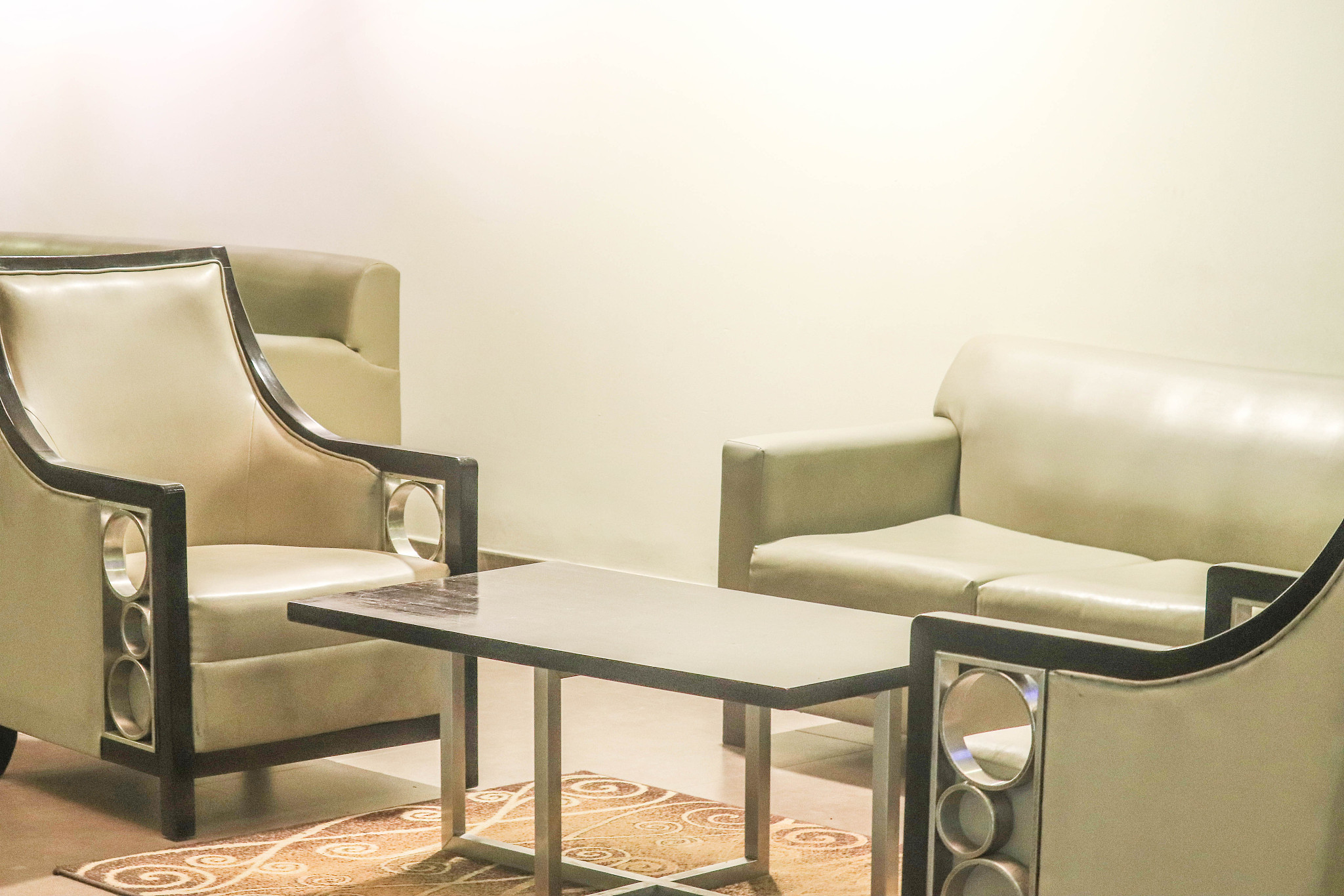 visitor waiting lounge at hotel reception or office