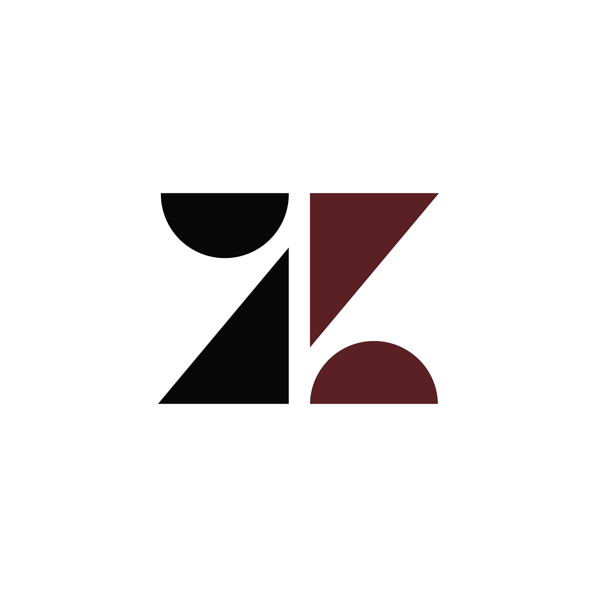 initial letter z or zz logo design template