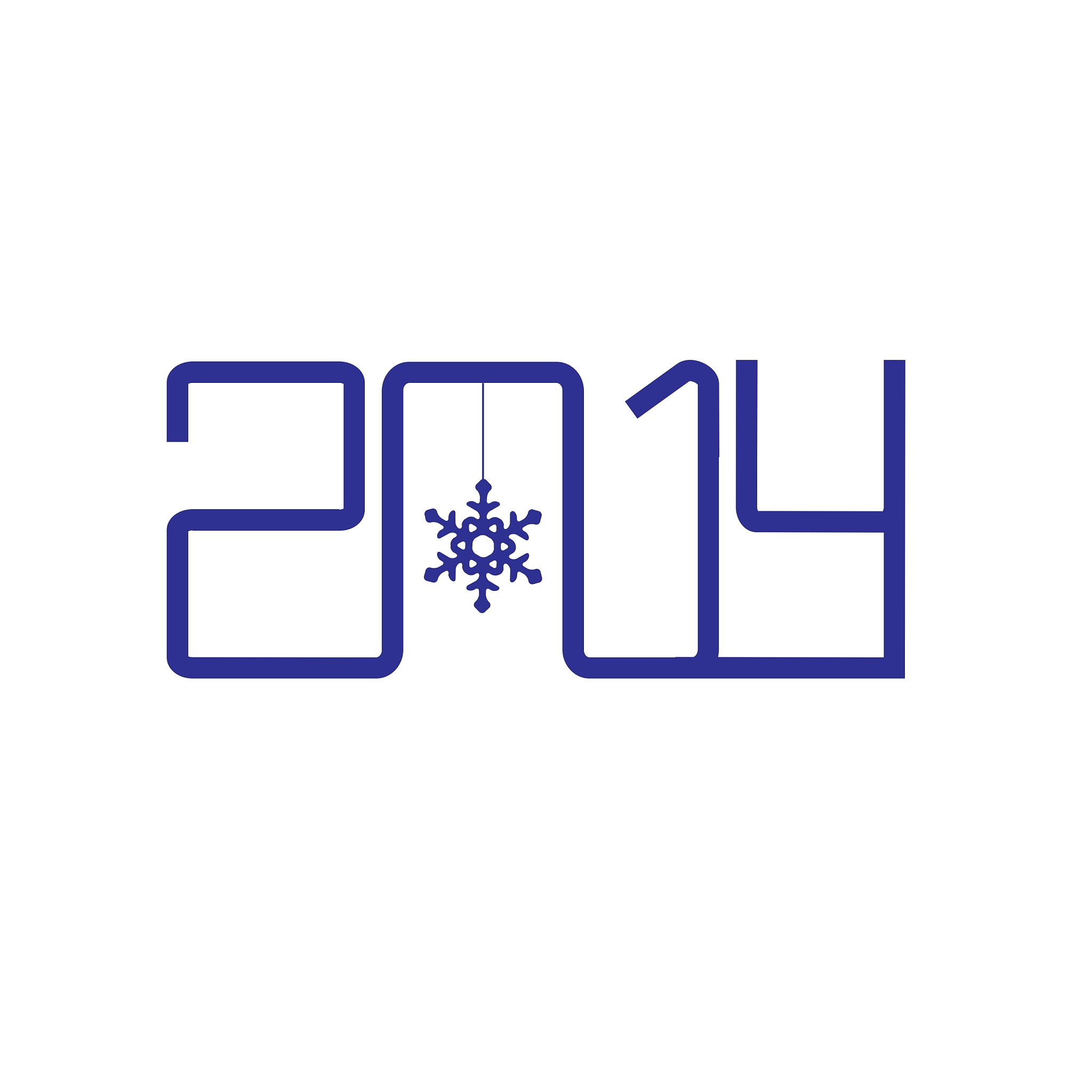 creative design happy new year 2014