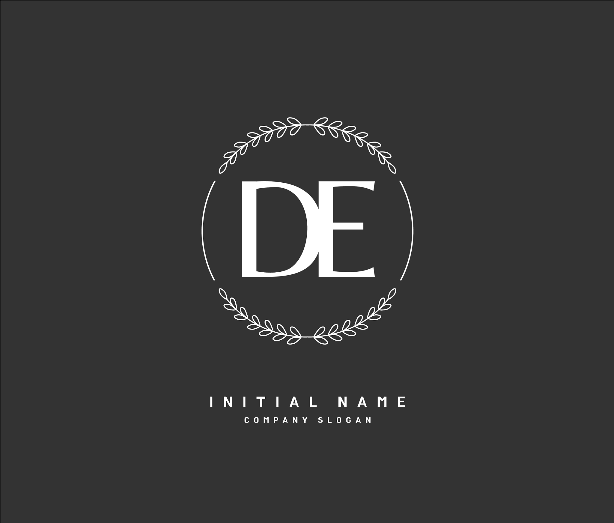 d e de beauty initial logo handwriting logo of