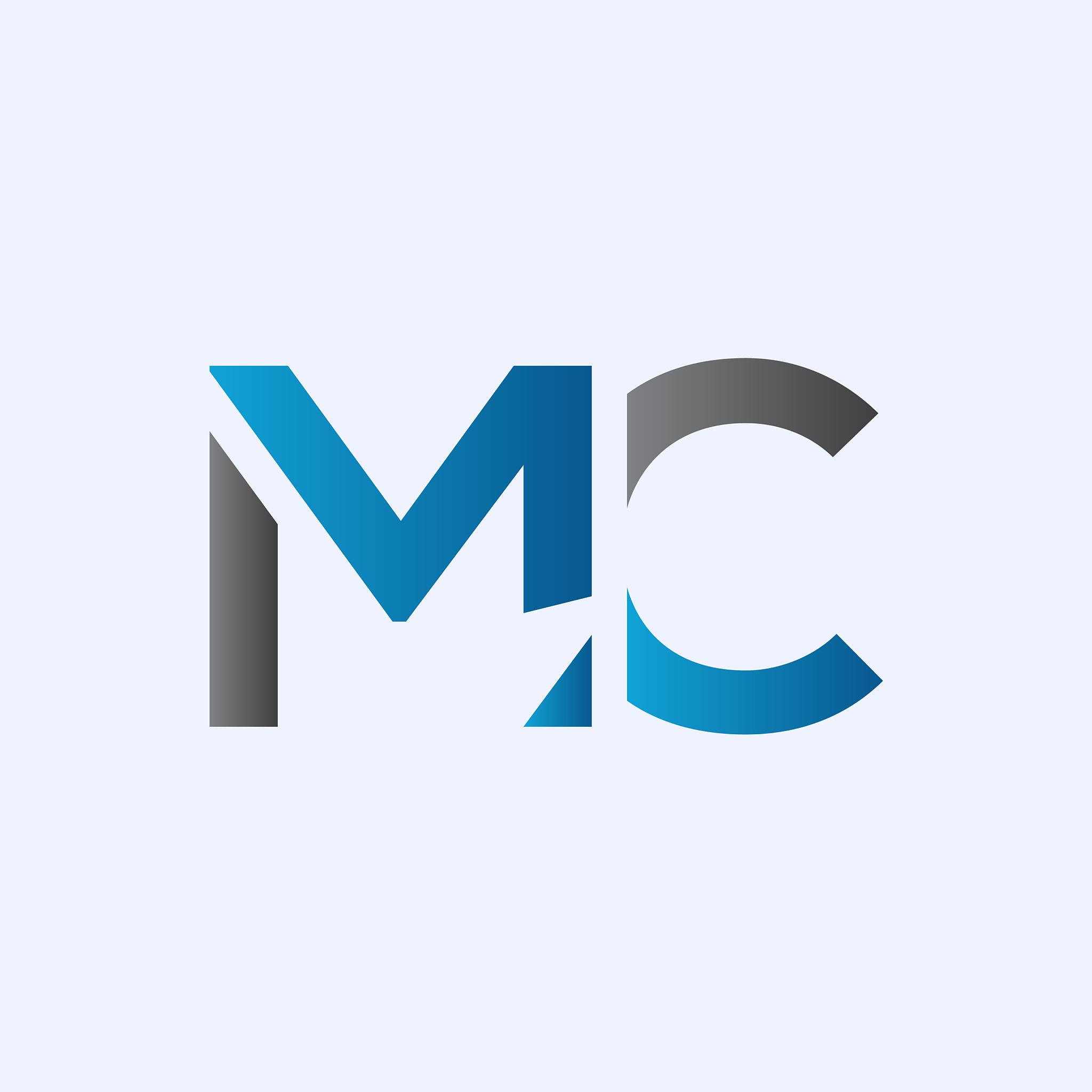 initial mc letter logo template abstract letter