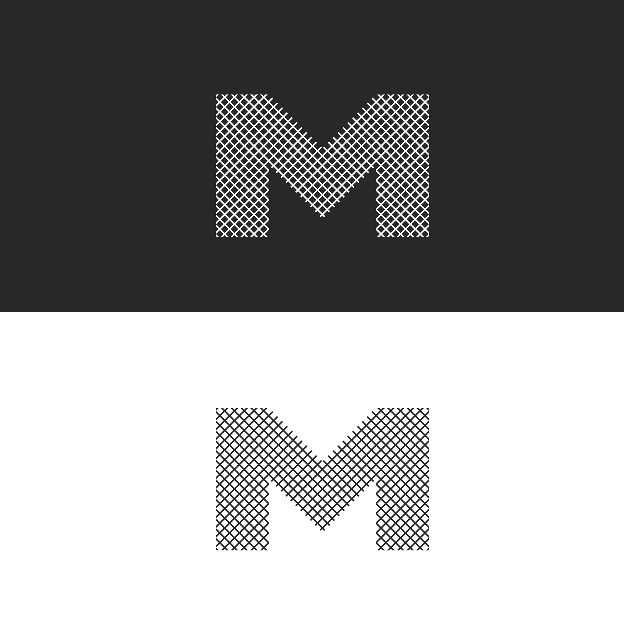 logo letter m monogram black and white