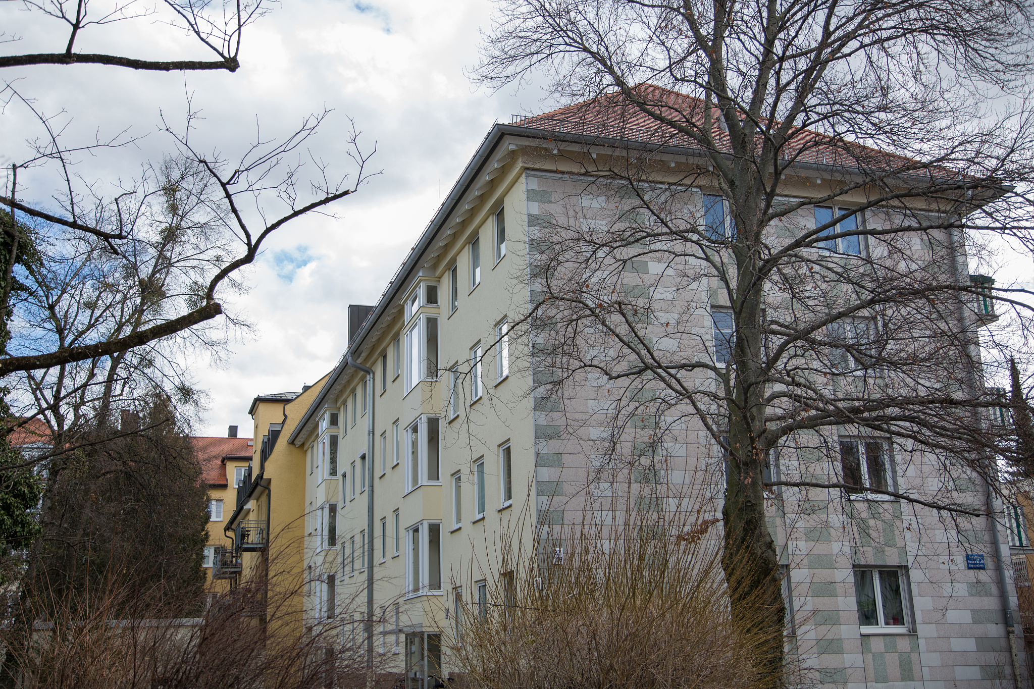 apartment house in germany, nice residential area