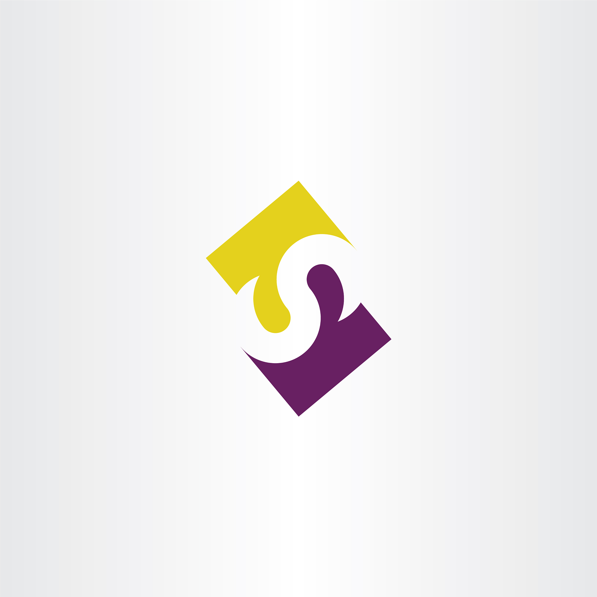 logo s icon letter purple yellow sign symbol
