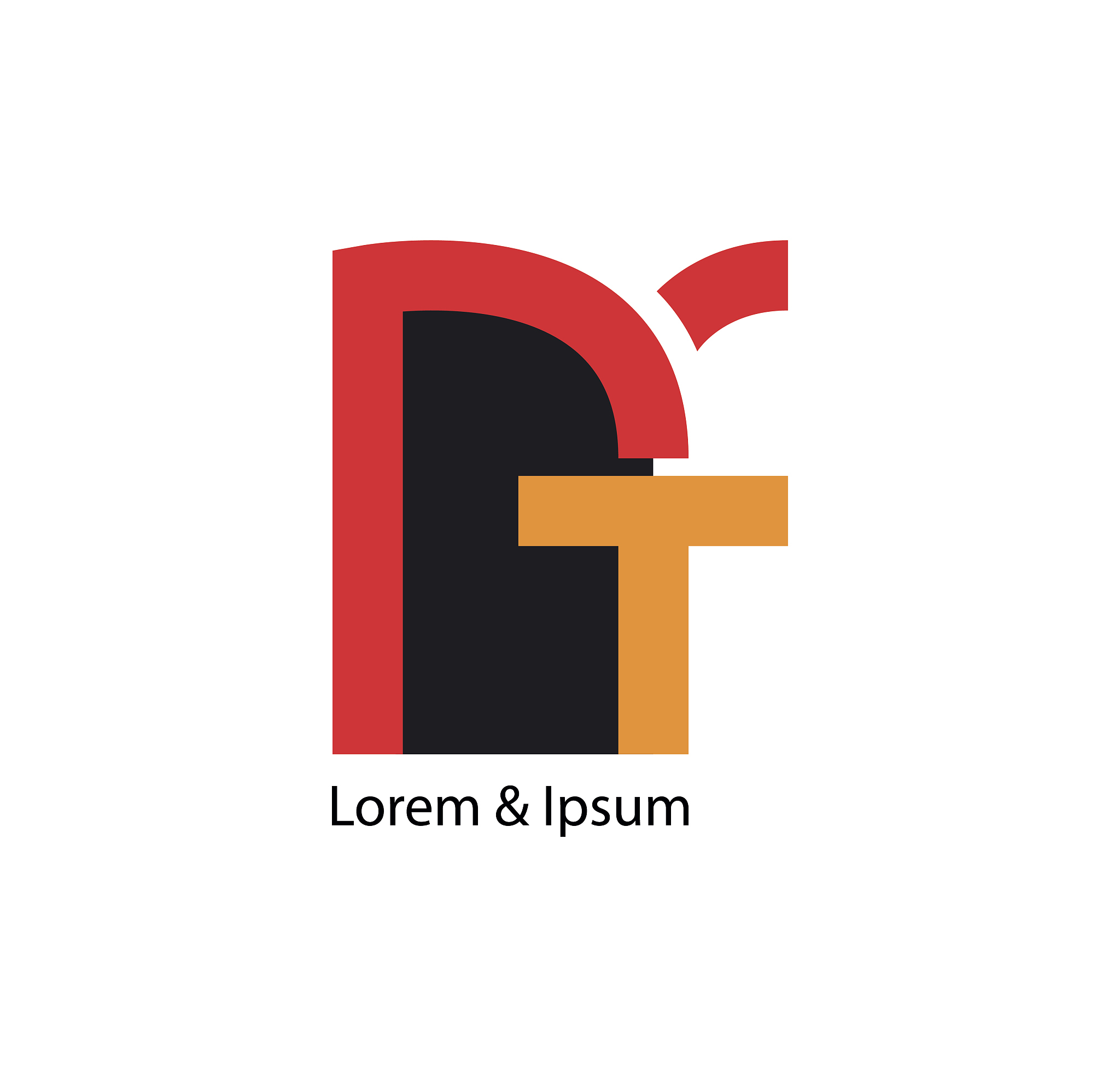 letter n and f design