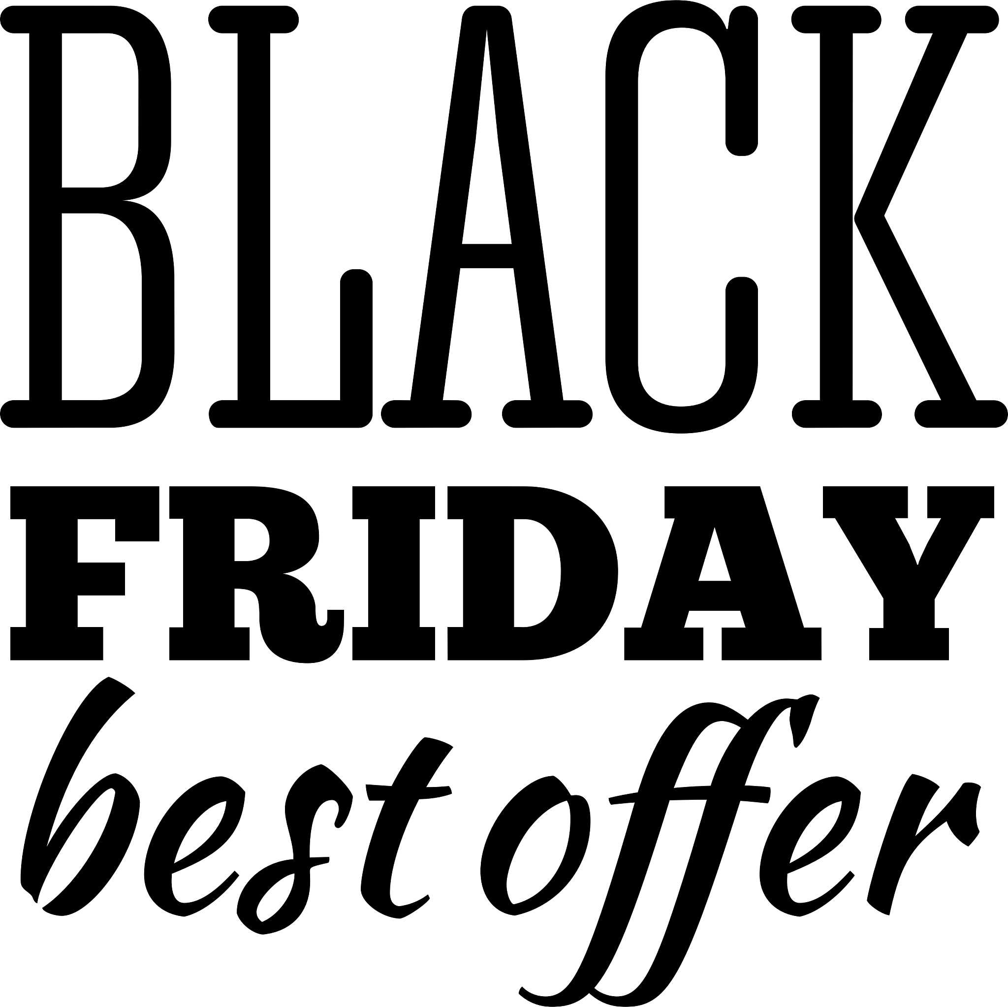 black friday sale inscription design template