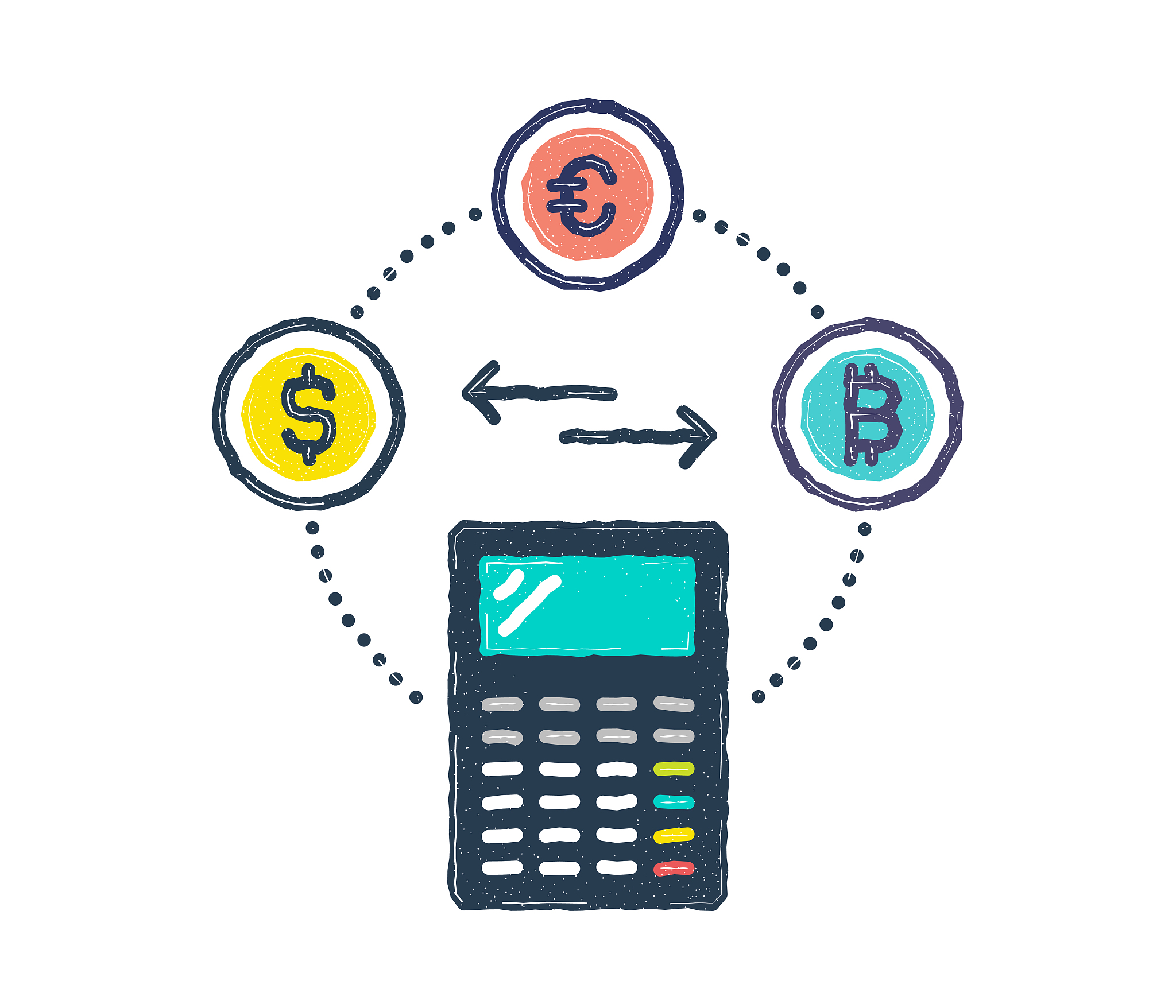 accounting flat & line icon design