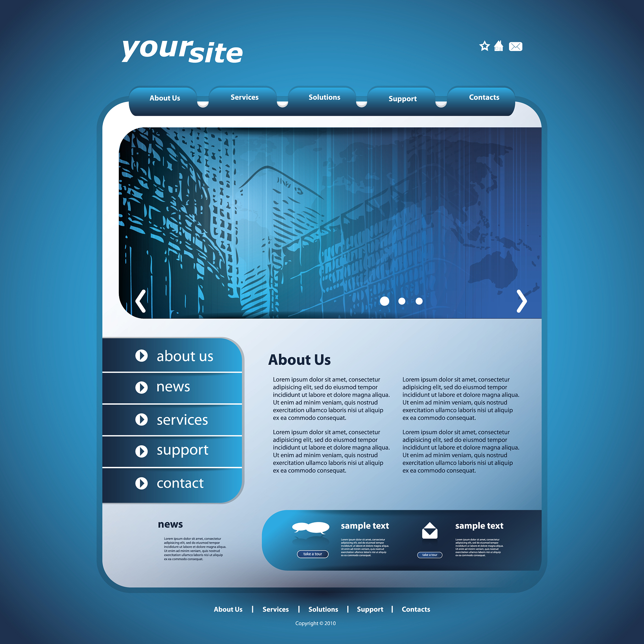 one page business website template