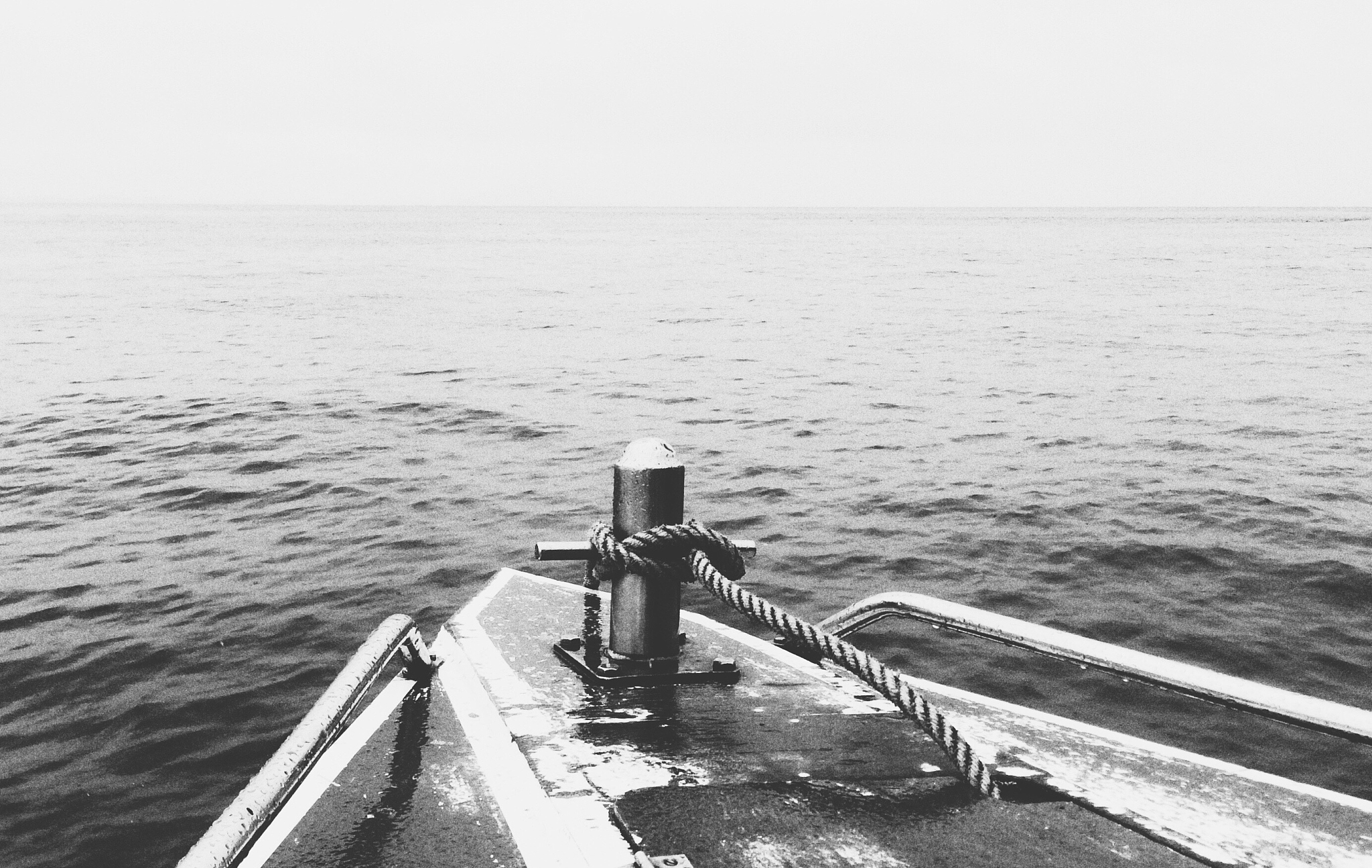 high angle view of sea against clear sky