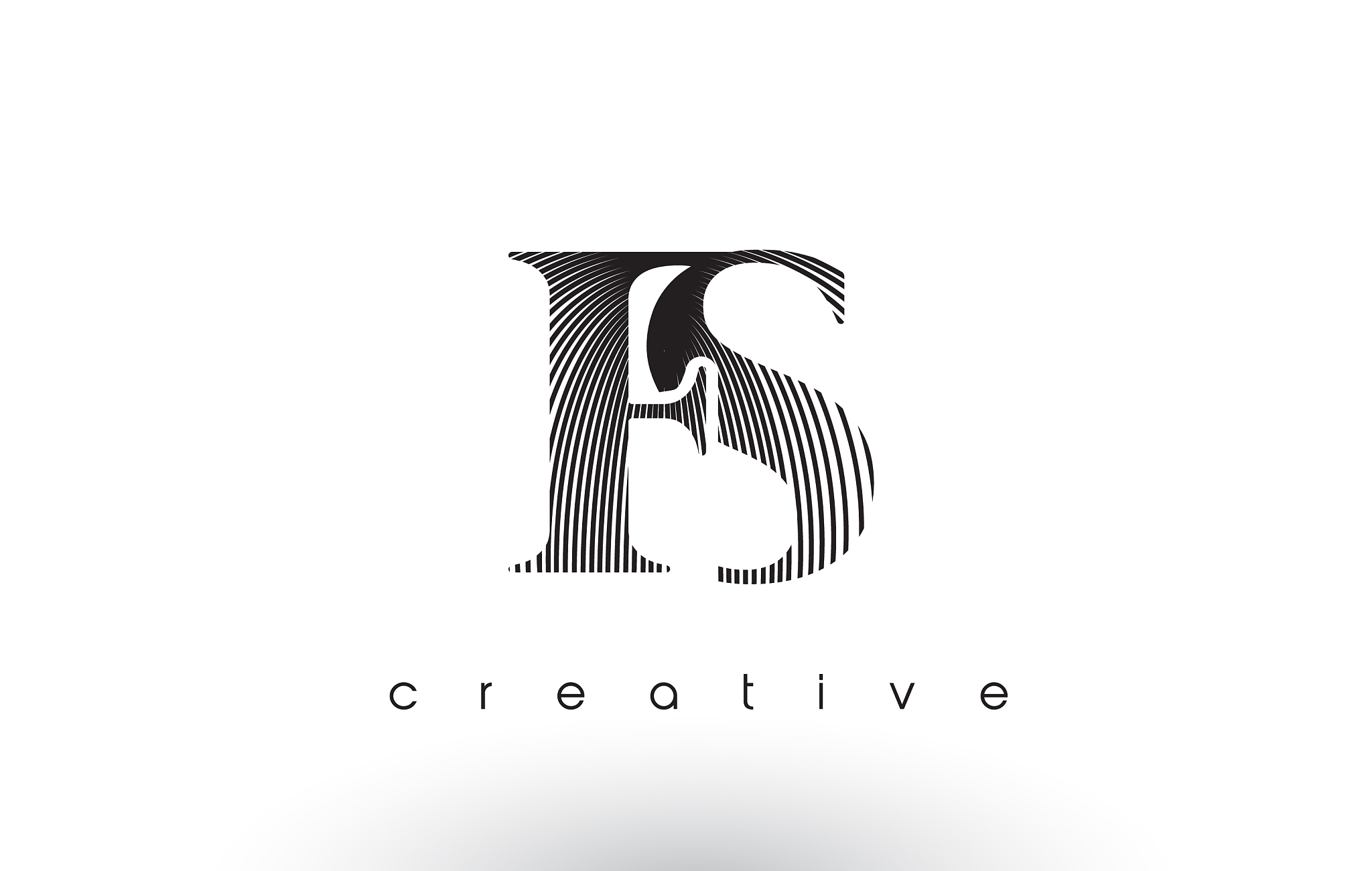 fs logo design with multiple lines and black and