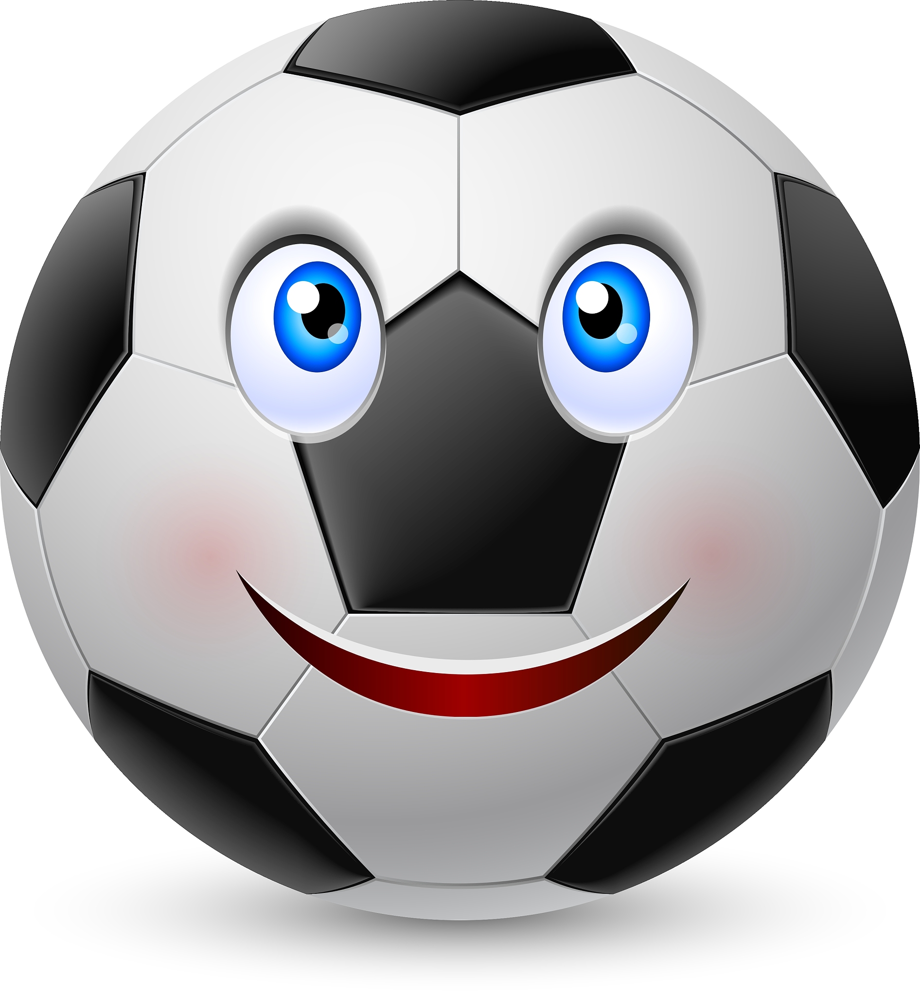 smiling face on football