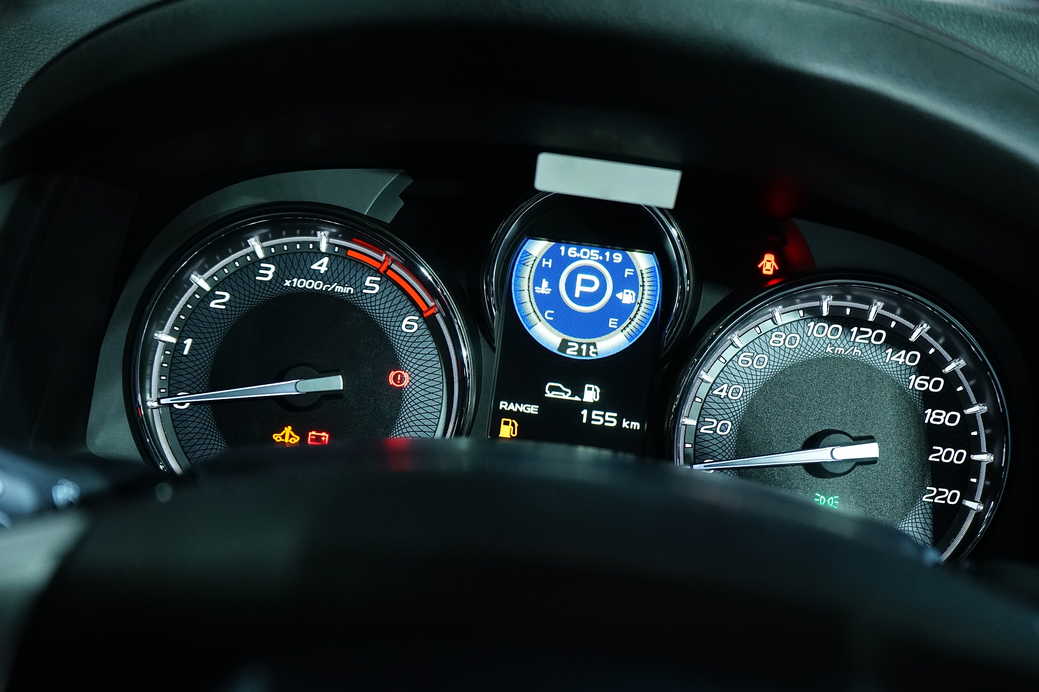 modern car instrument panel