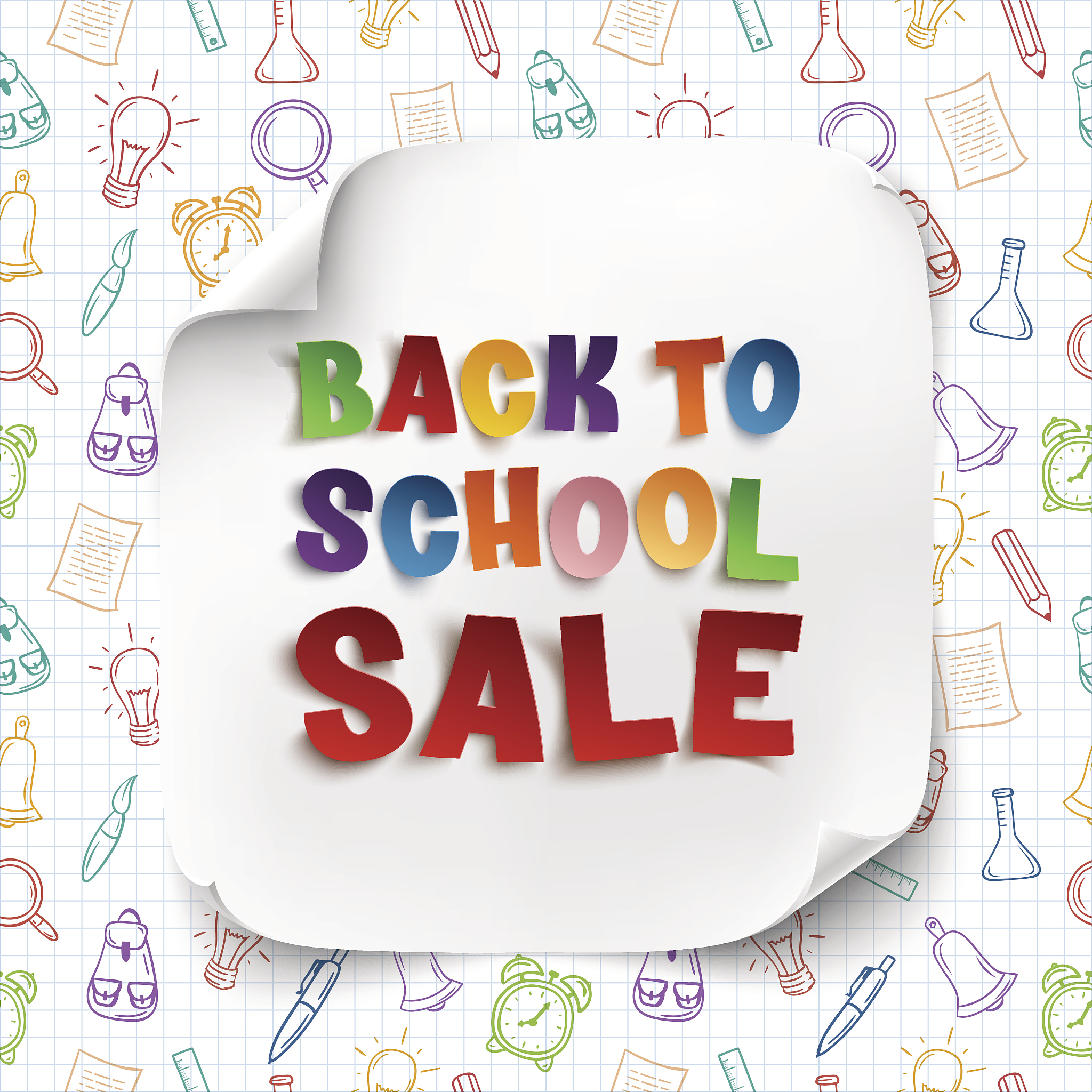 back to school sale background.