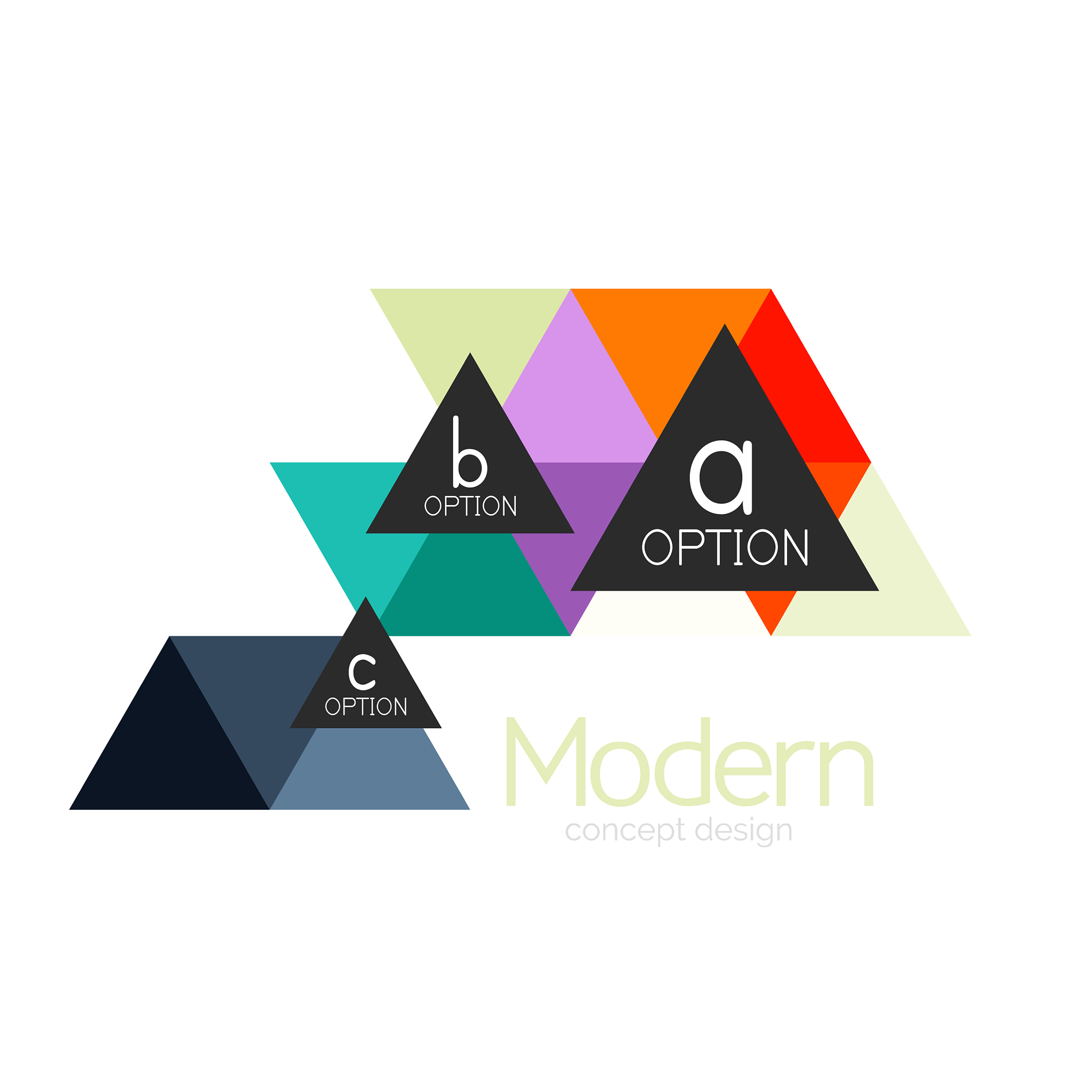 triangle shape design abstract business logo icon