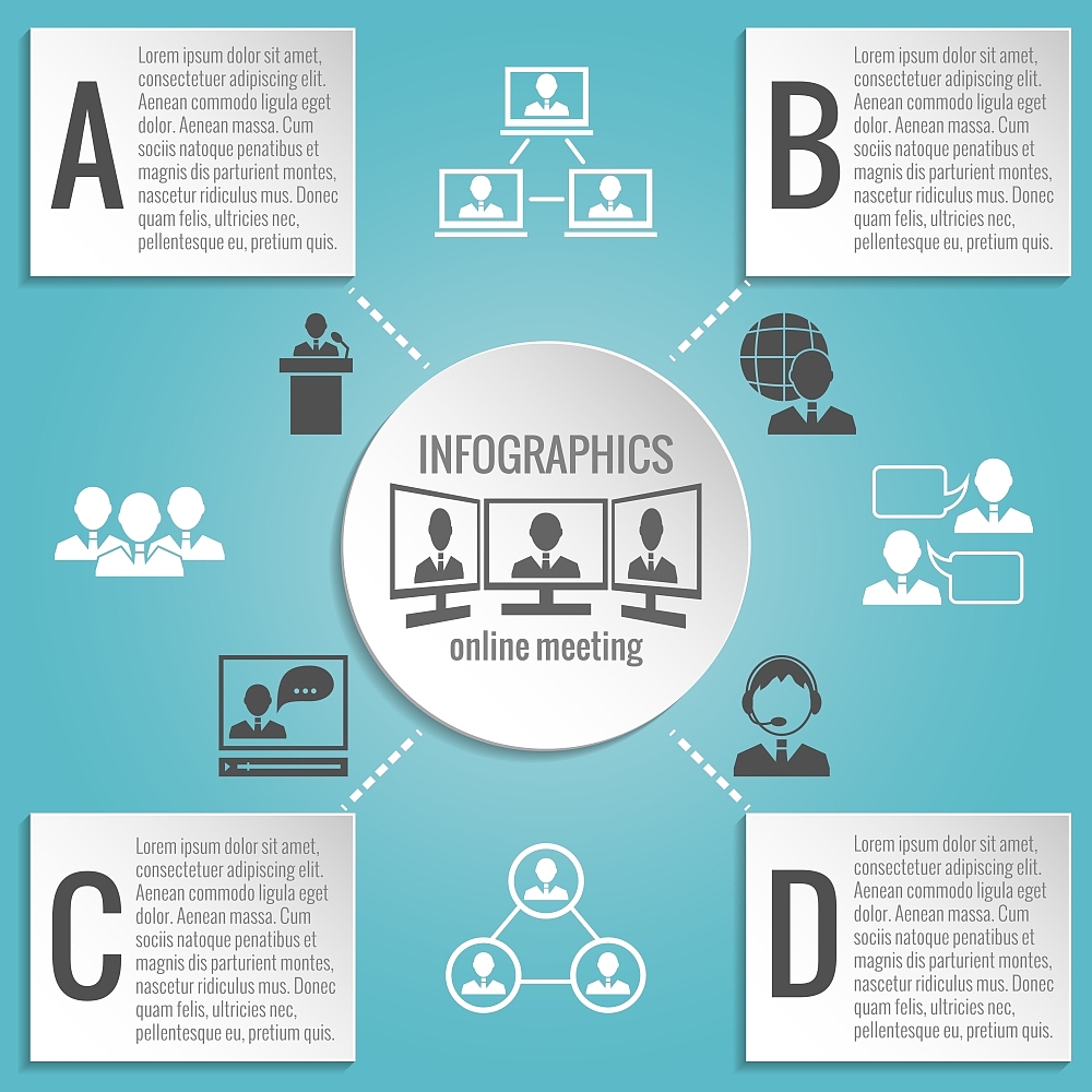 business people meeting infographics design elements for present