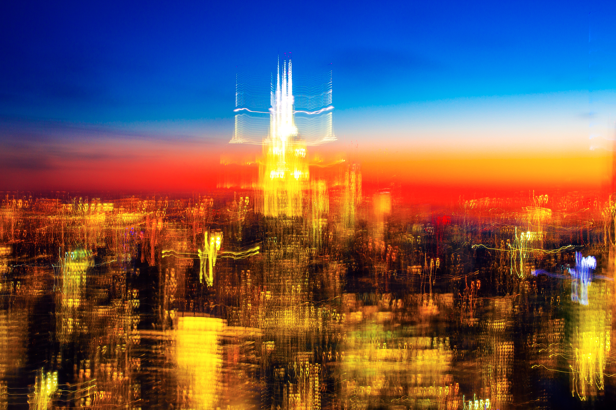 用比喻写一段文字：城市的夜晚，像一颗颗宝石闪烁光芒