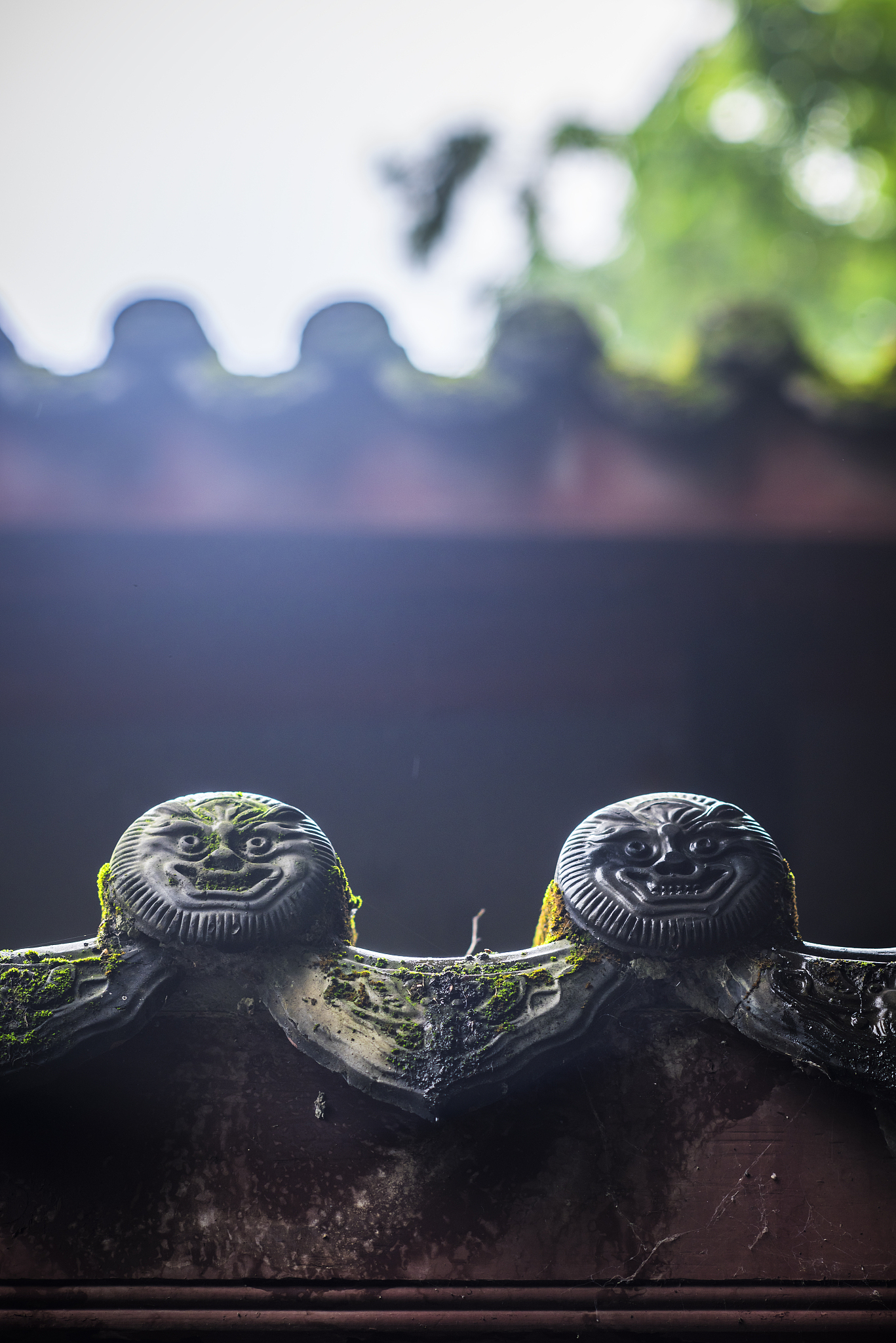 武侯祠雨中瓦当