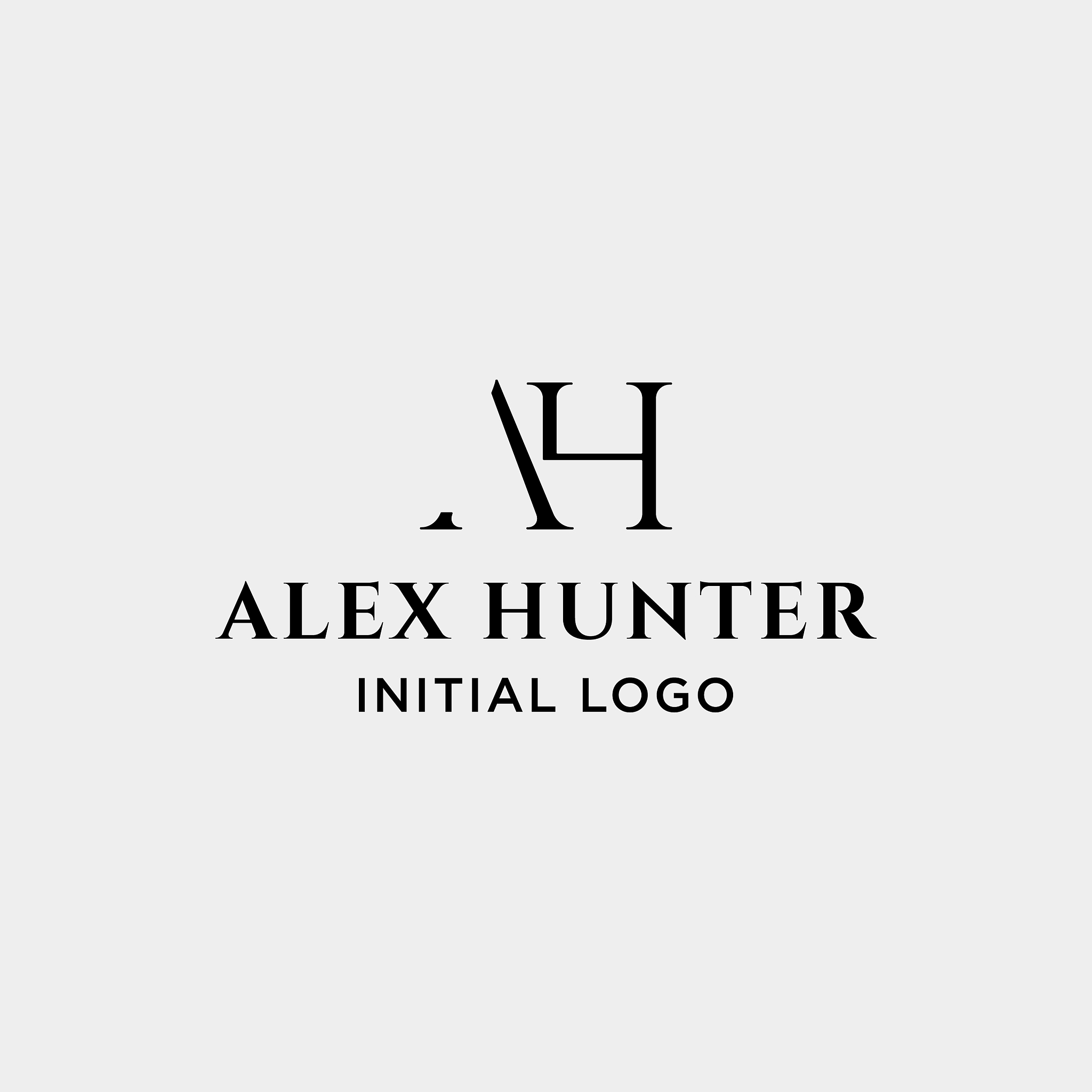 initial ah logo design monogram identity icon