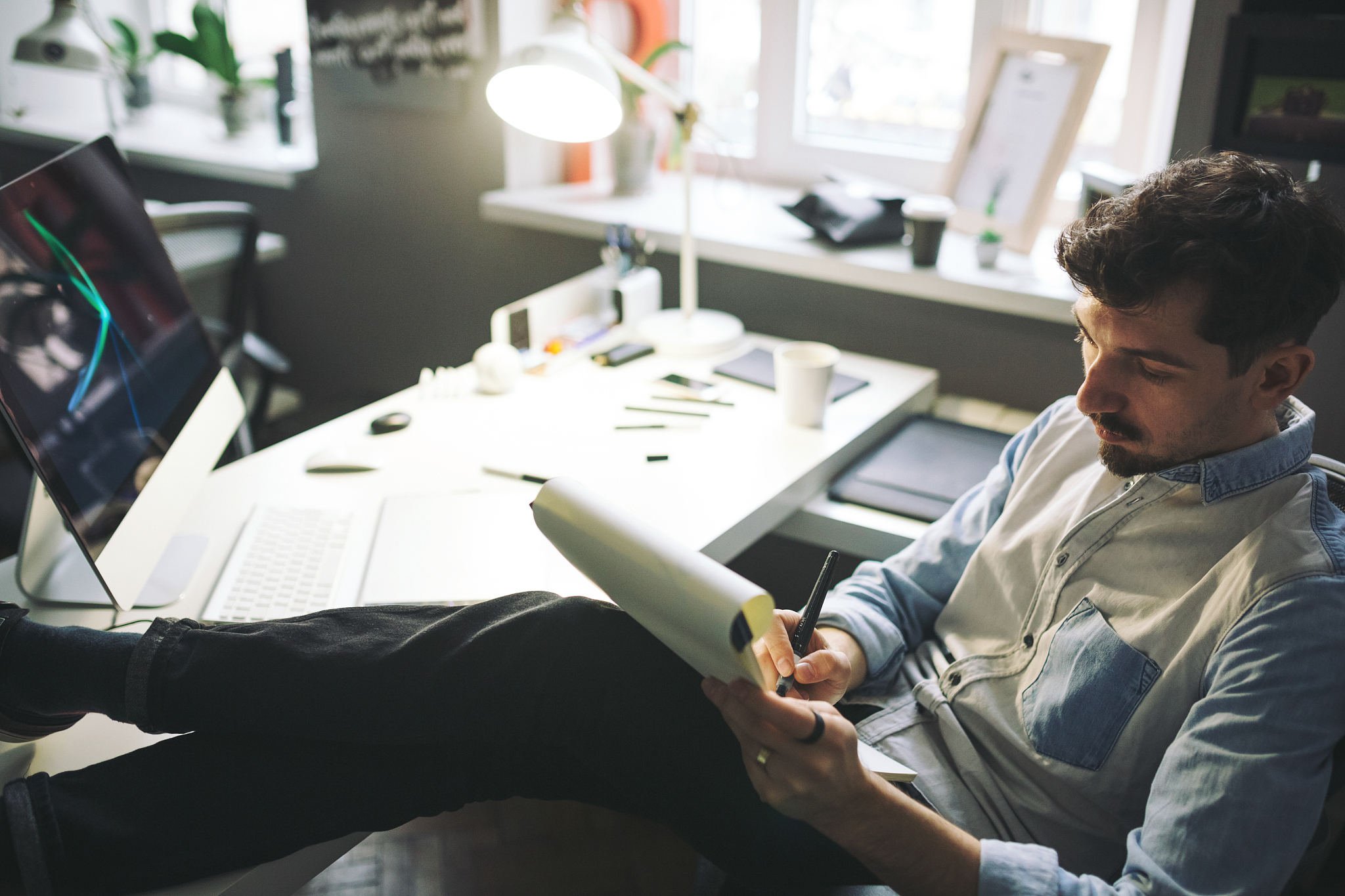 designer at work in office