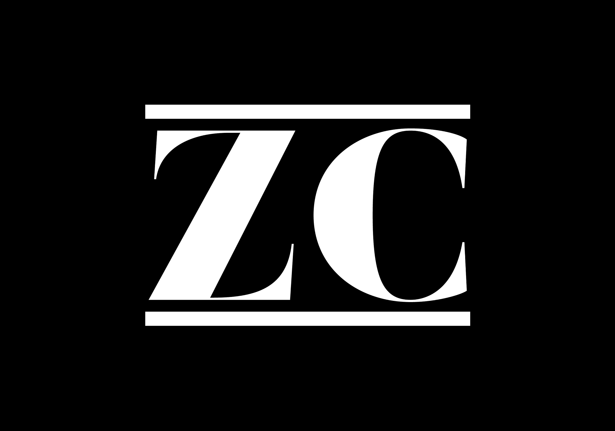 initial monogram letter z c logo design template