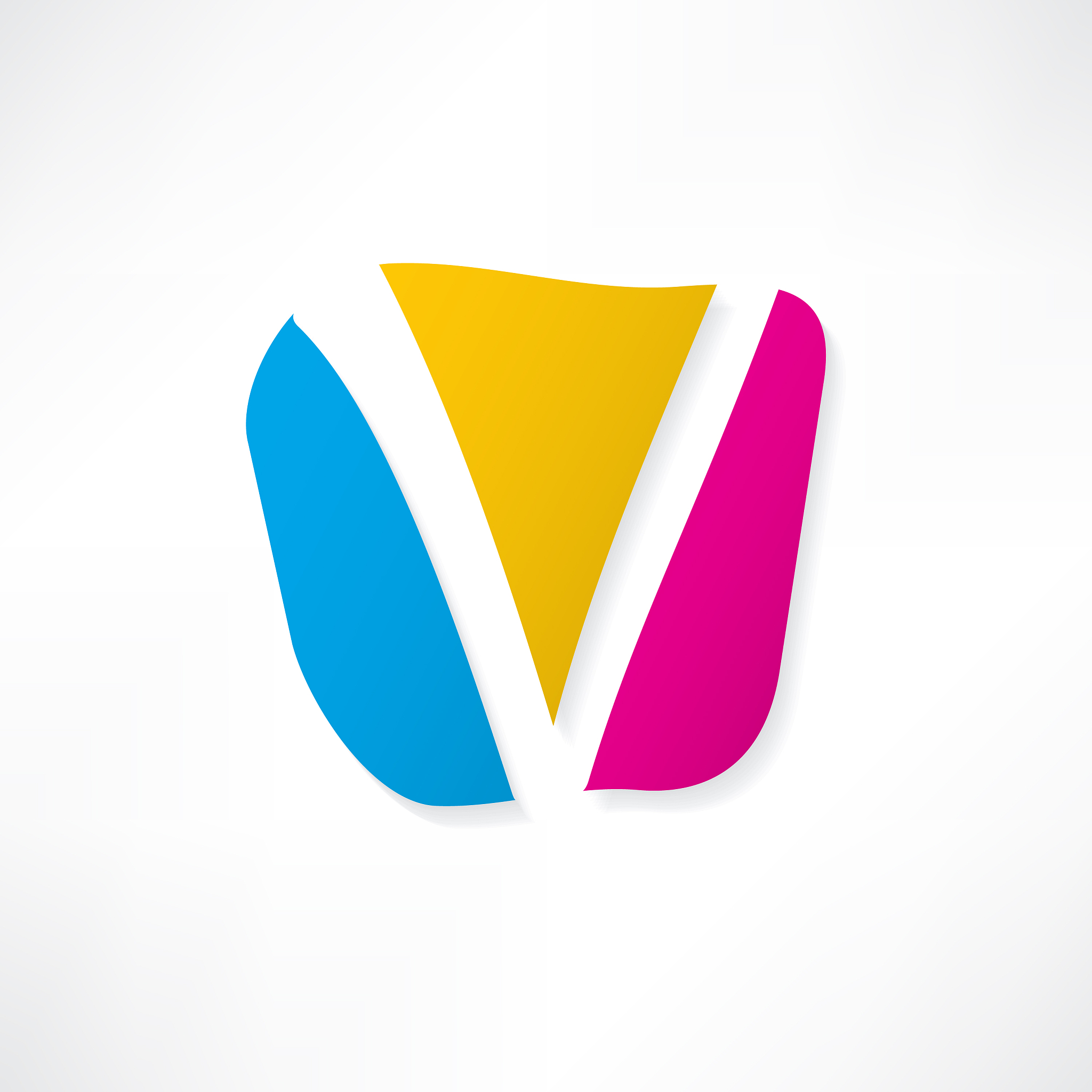 abstract icon based on the letter v