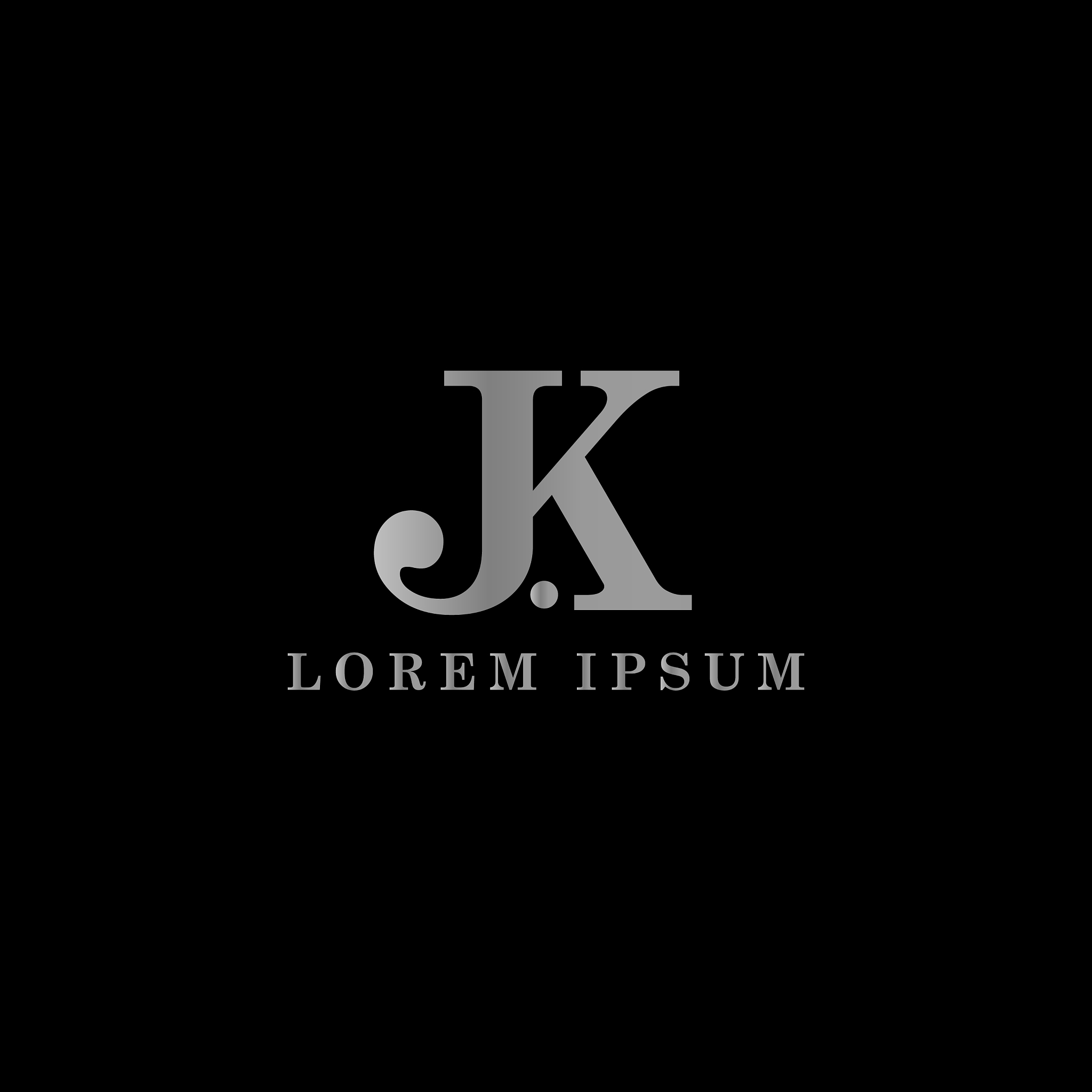 j k logo initial letter design template