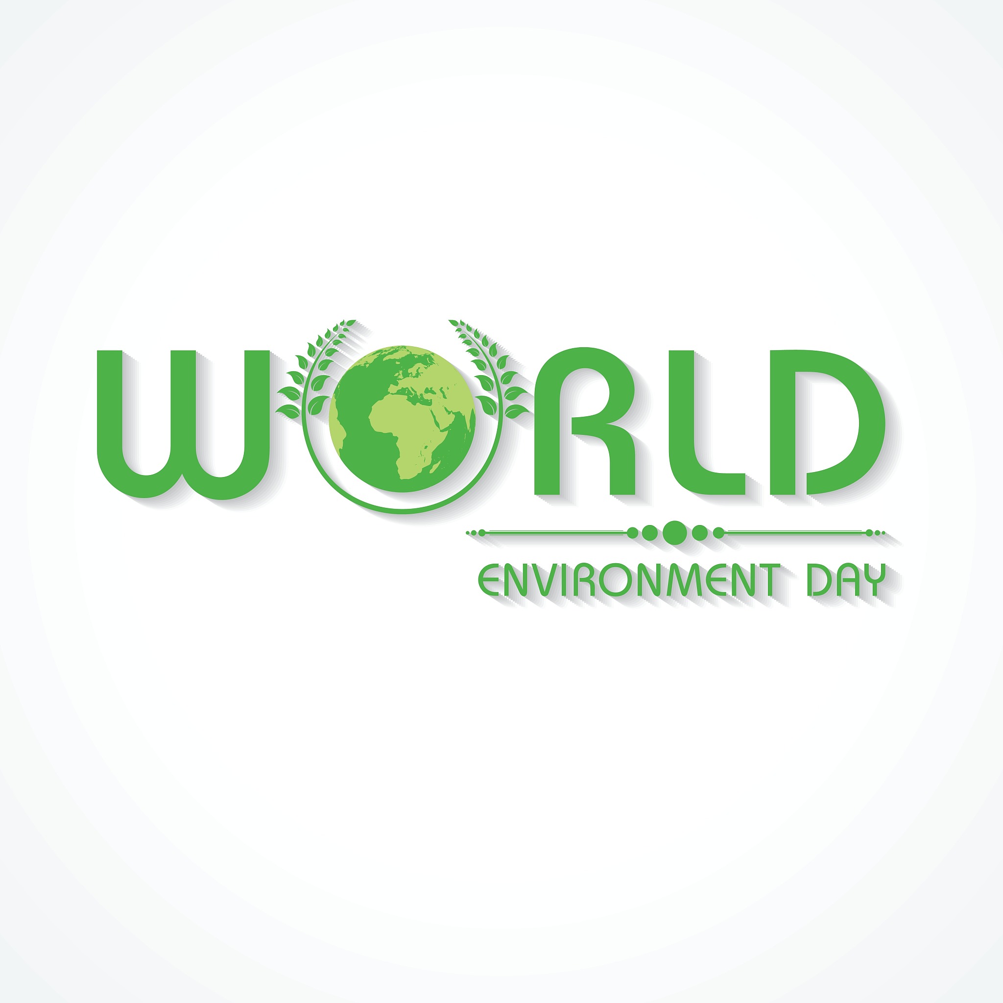 creative world environment day greeting vector