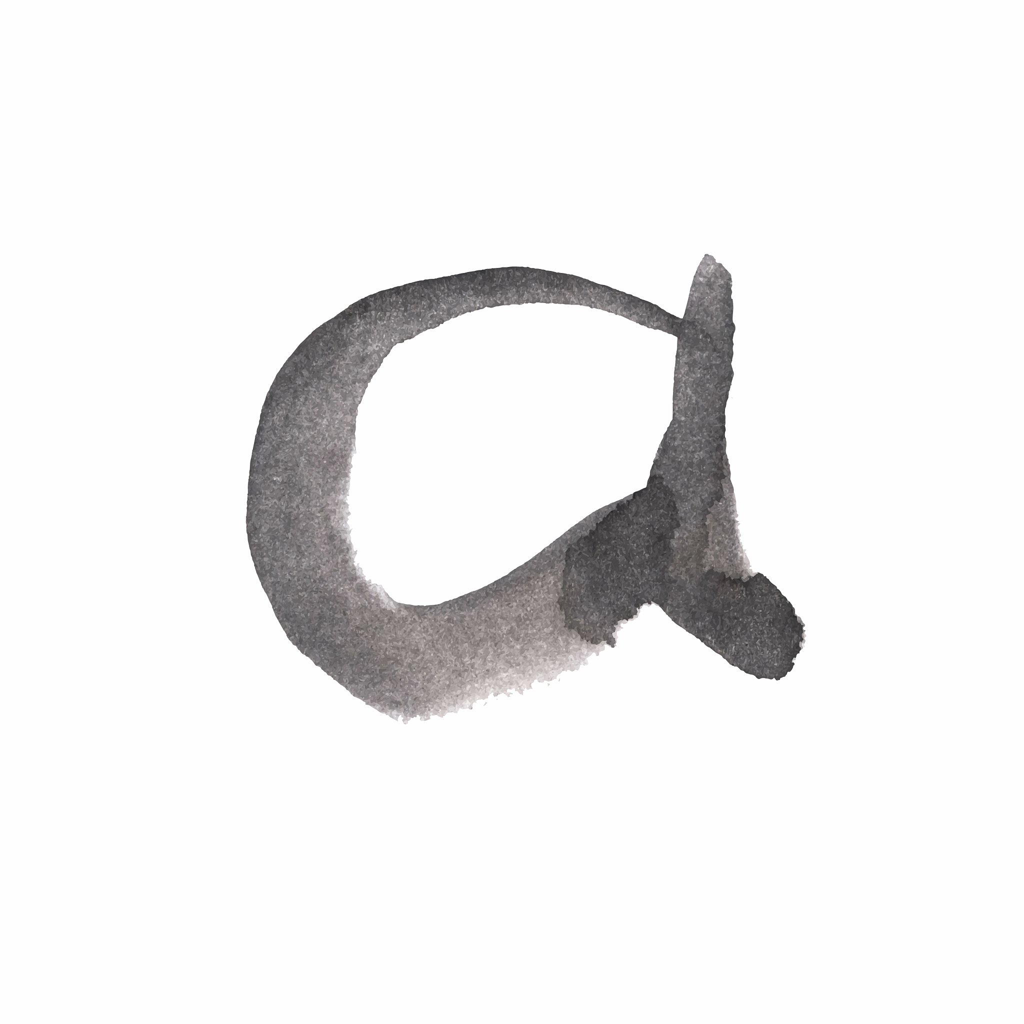 letter a written with black ink