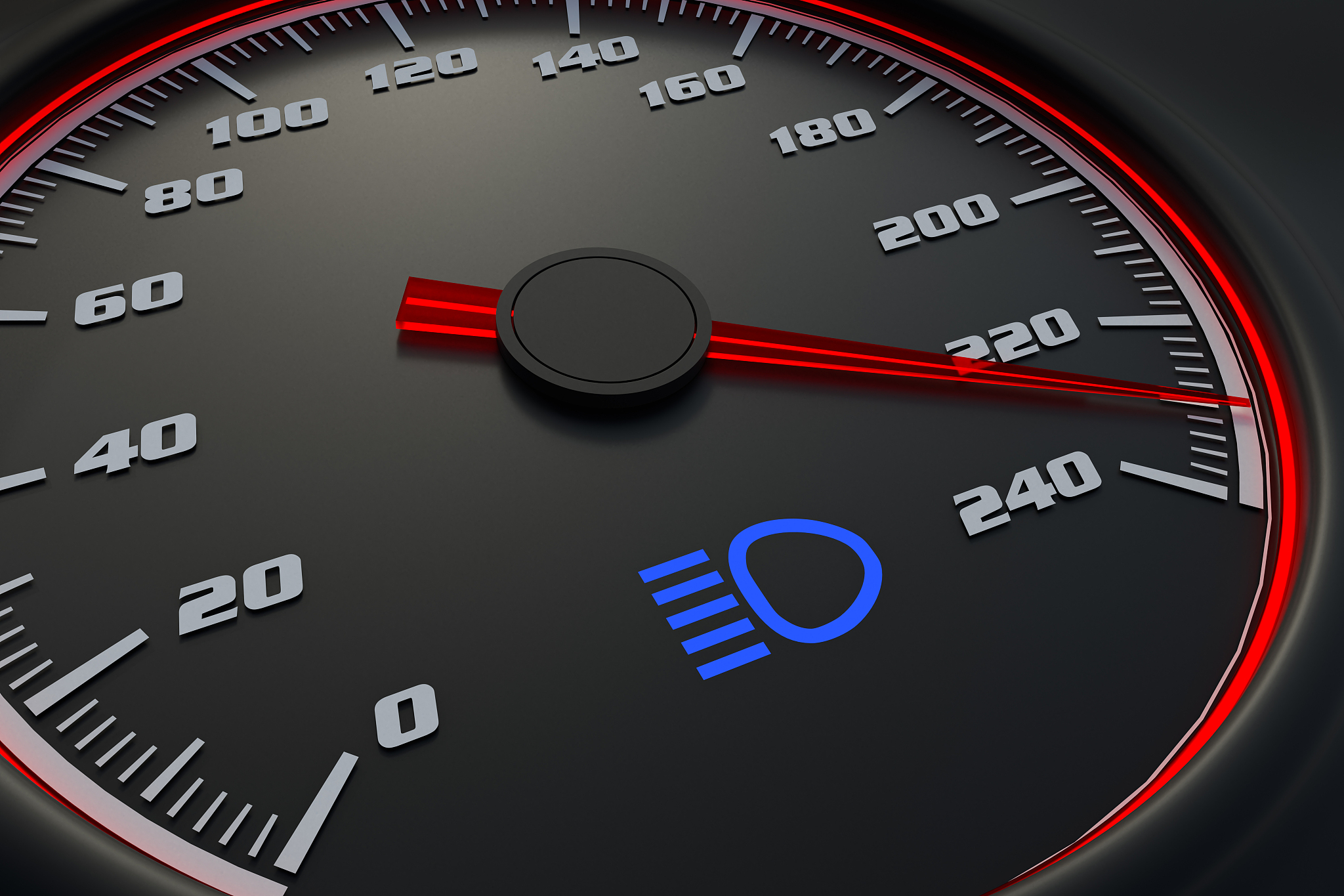 high beam light on car dashboard