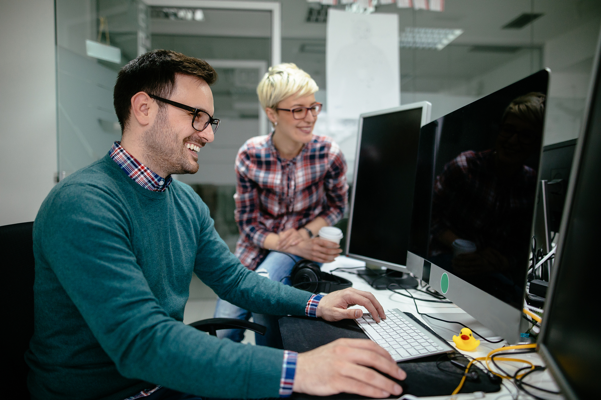 software developers at work