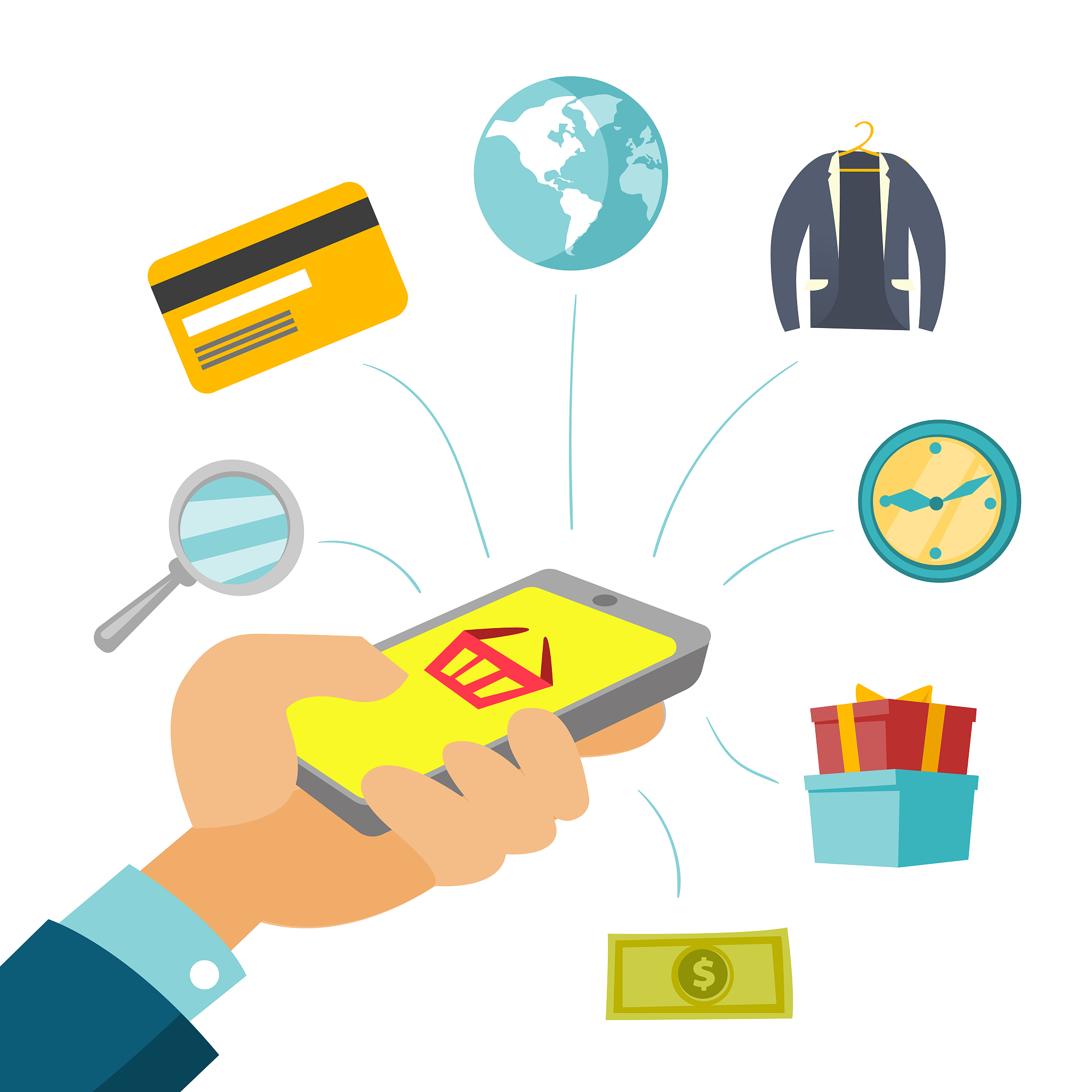 online shopping with a smartphone