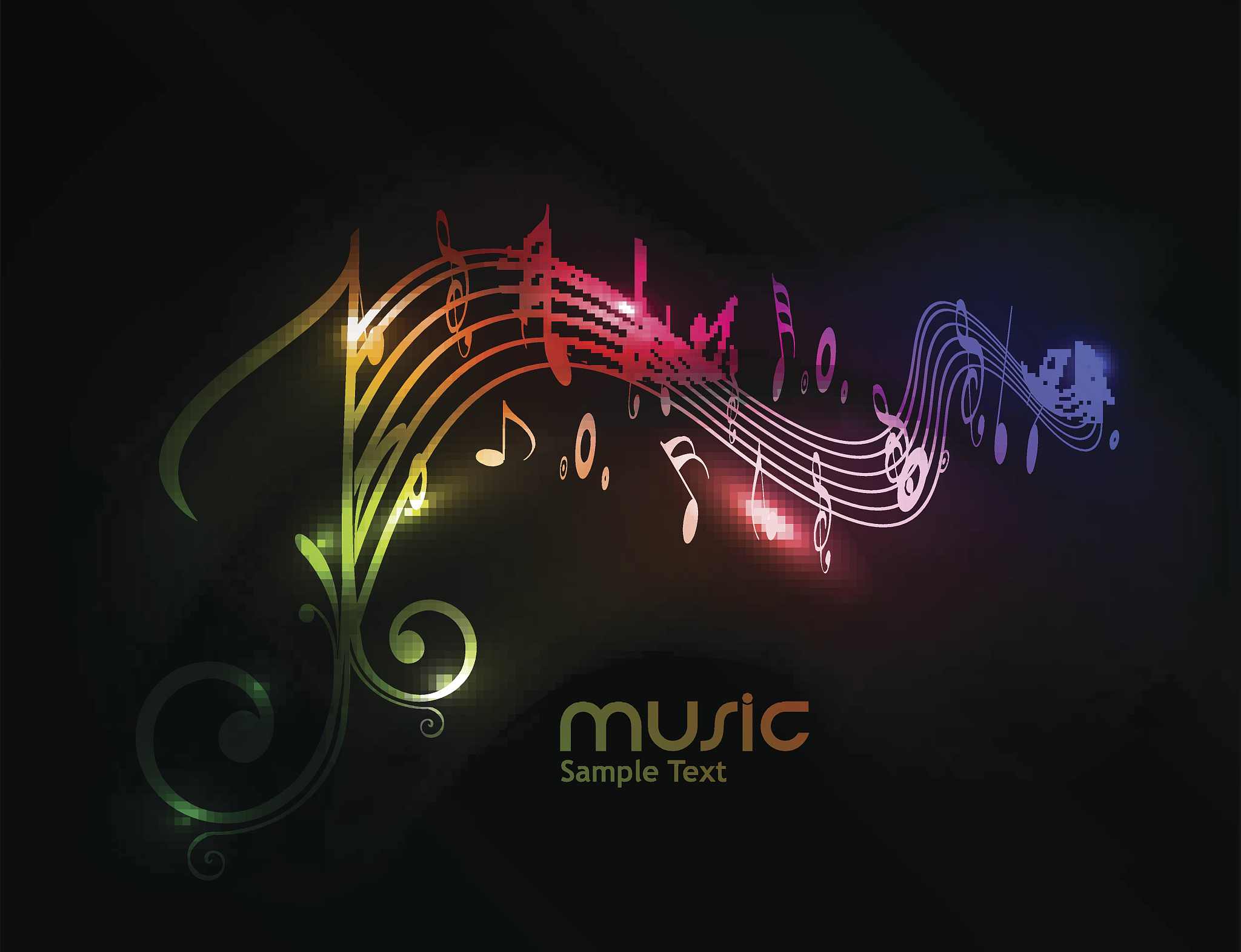 music notes design